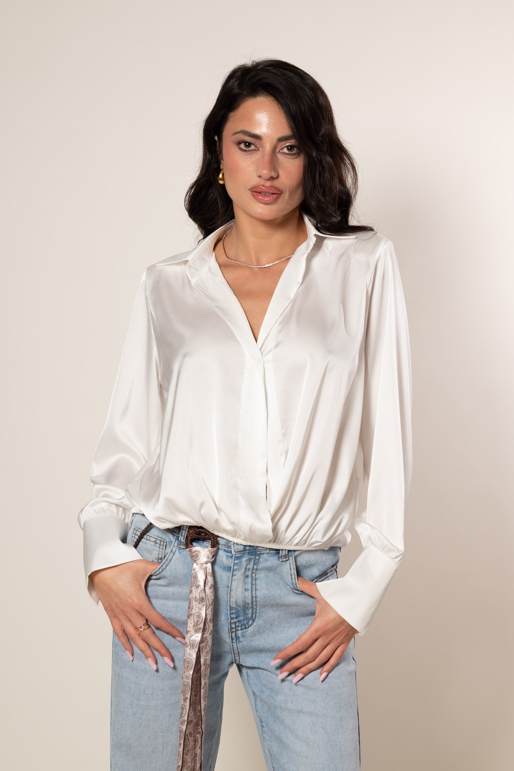 Camicia portafoflio|Colore:Bianco