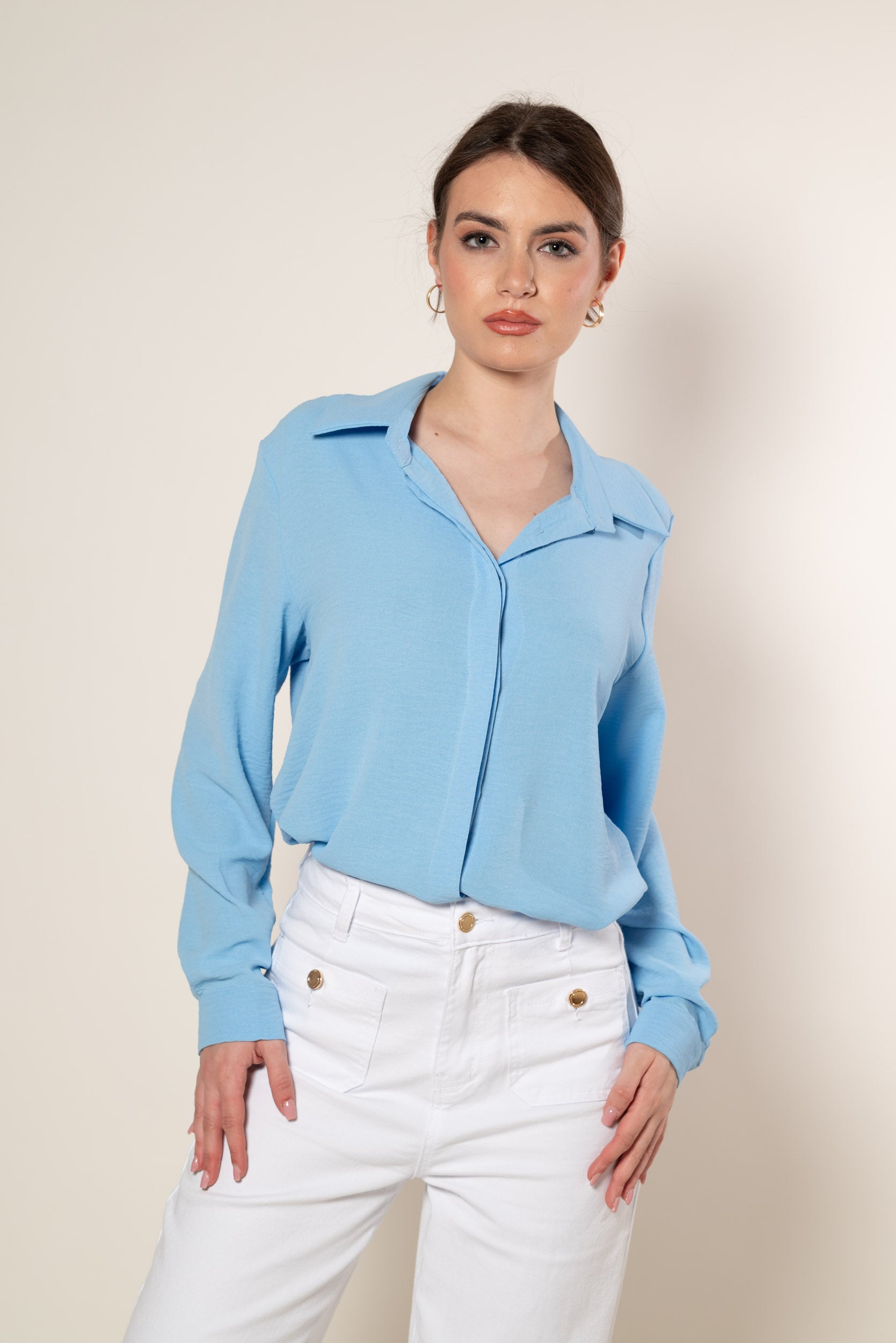 Camicia Alessia|Colore:Celeste