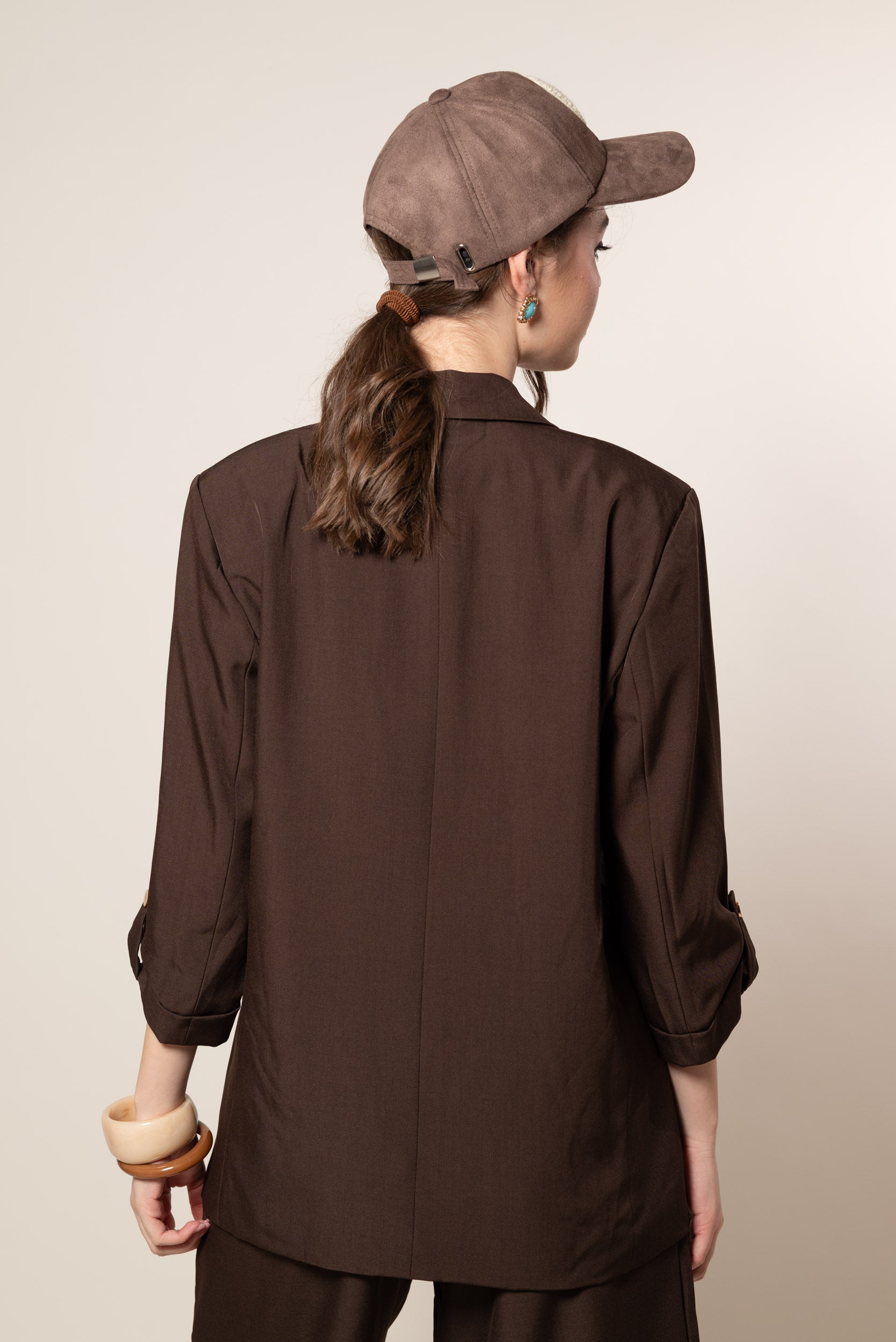 Blazer lose fit|Colore:Marrone