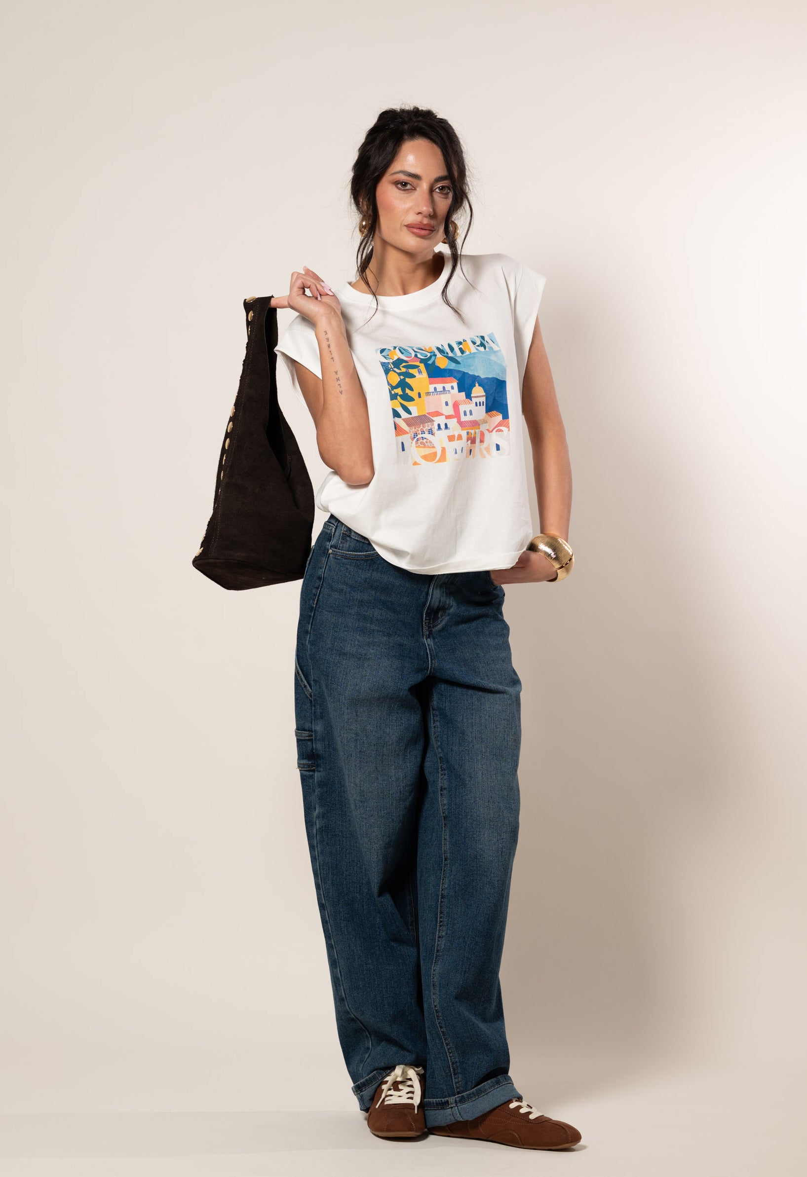 T-shirt Positano|Colore:Bianco latte