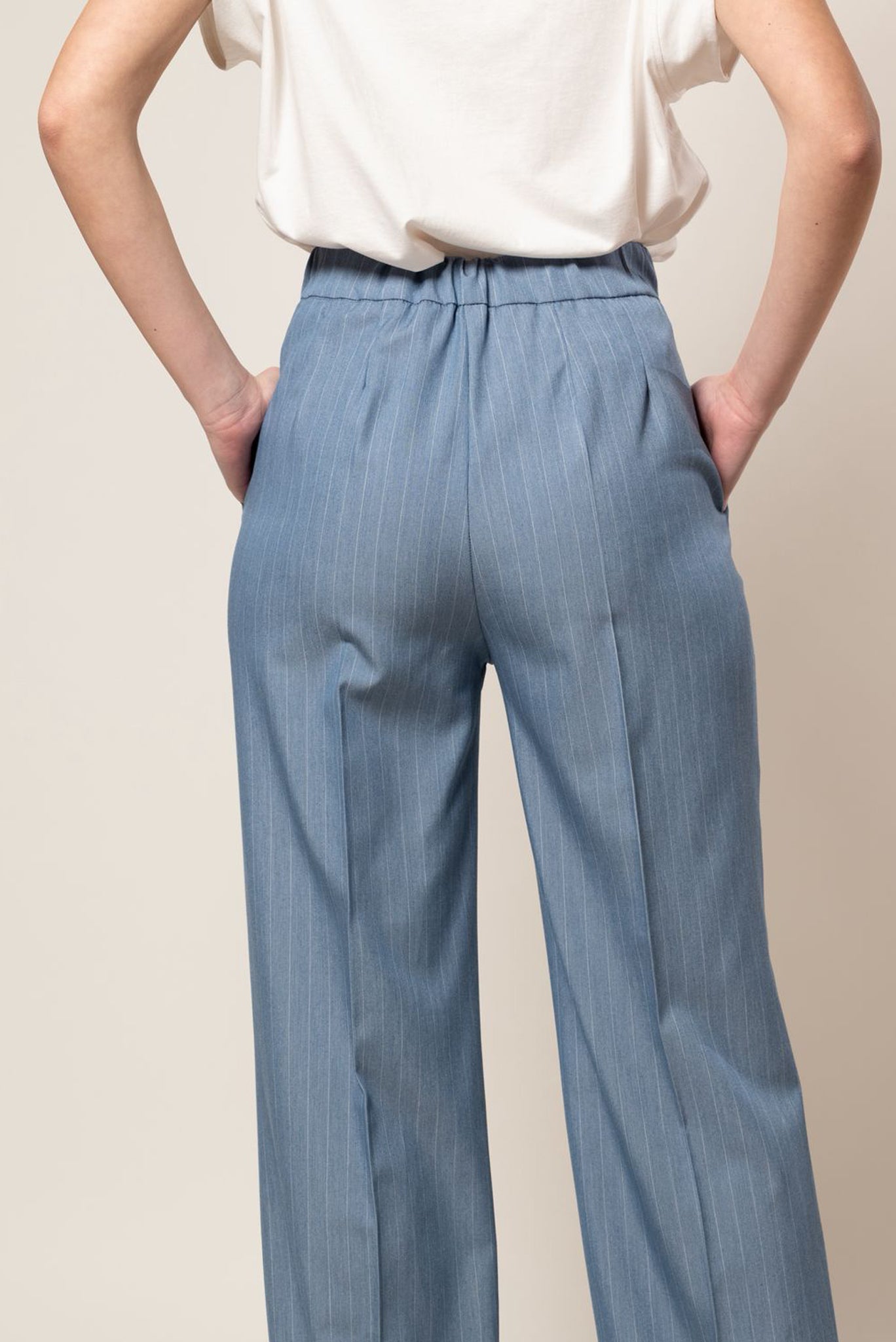 Pantalone Gessato |Colore:Jeans