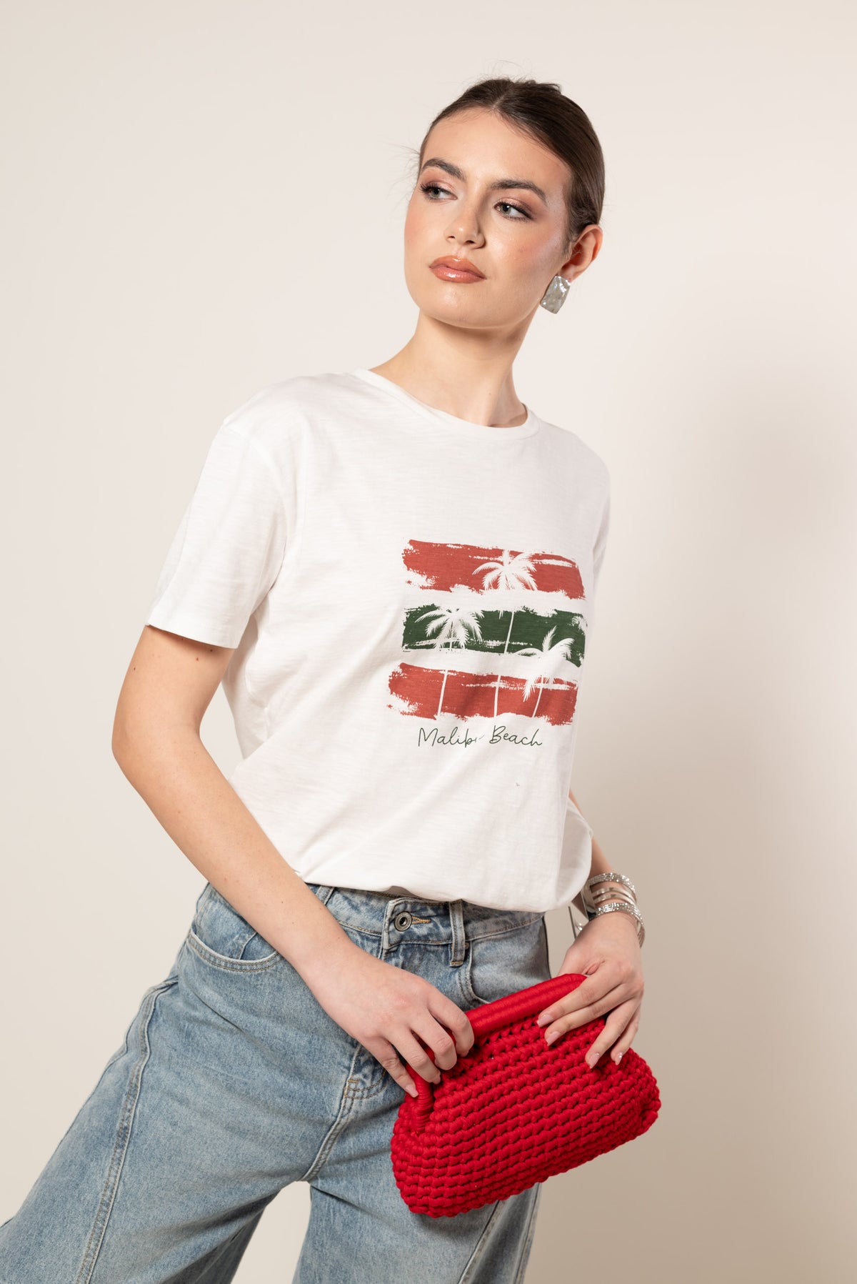T-Shirt Malibu|Colore:Bianco latte