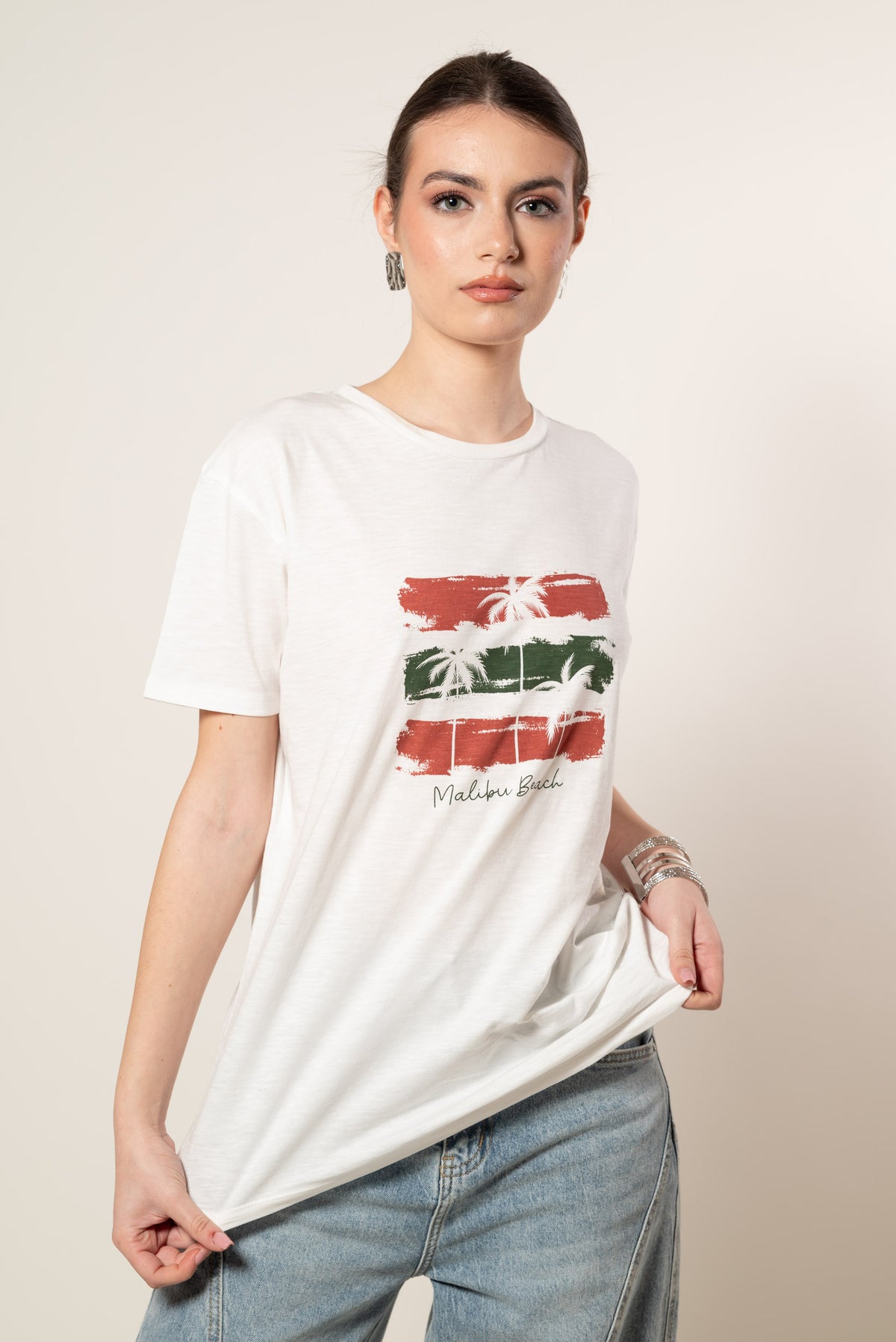 T-Shirt Malibu|Colore:Bianco latte