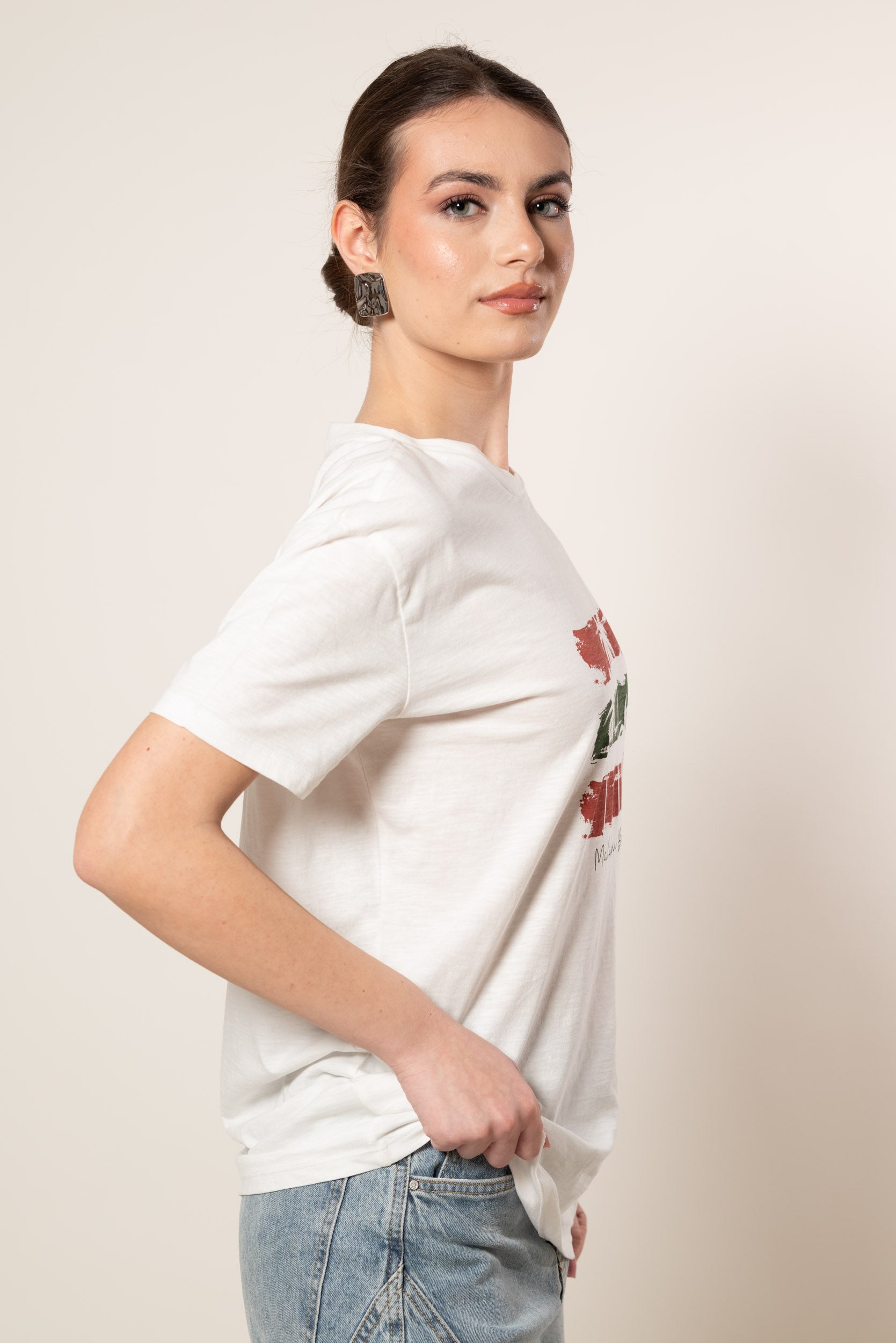 T-Shirt Malibu|Colore:Bianco latte