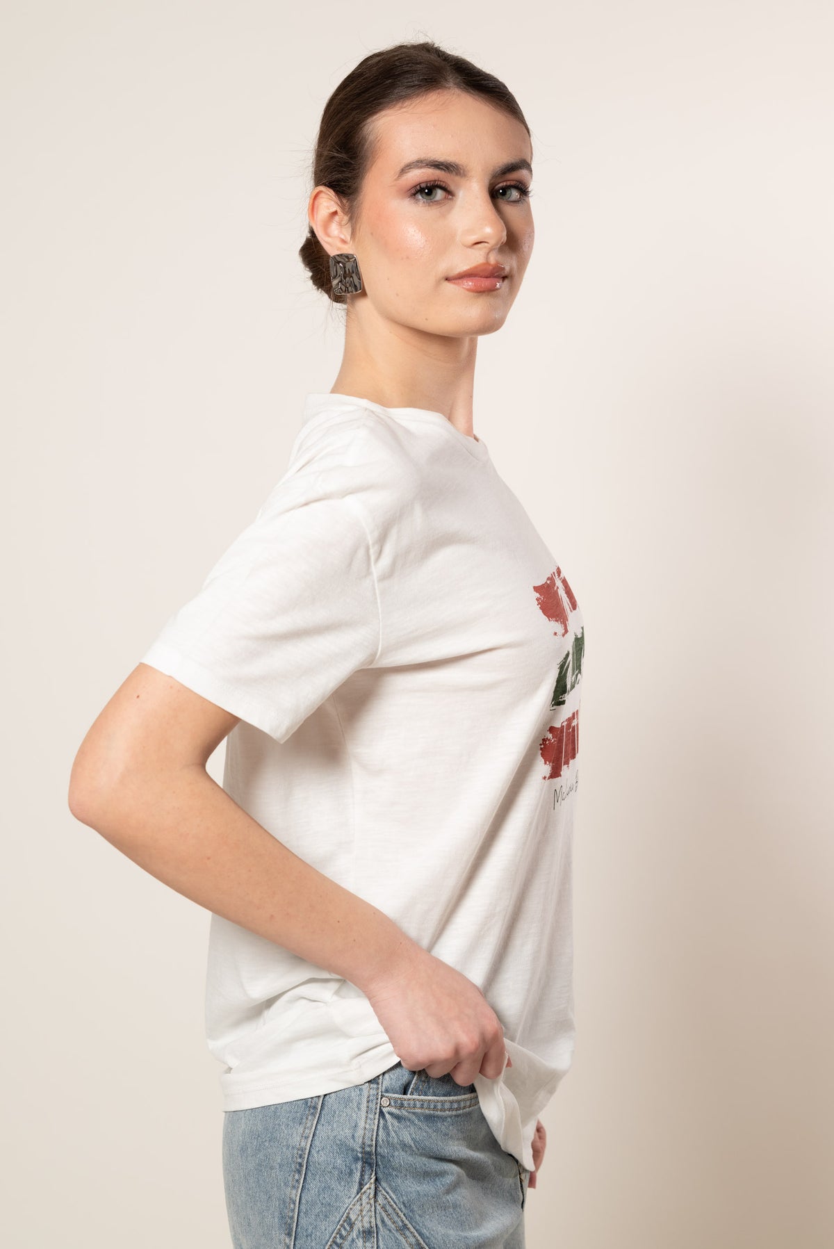T-Shirt Malibu|Colore:Bianco latte