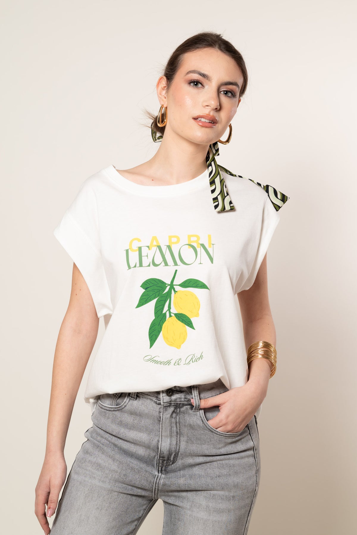 T_Shirt Lemon|Colore:Bianco latte