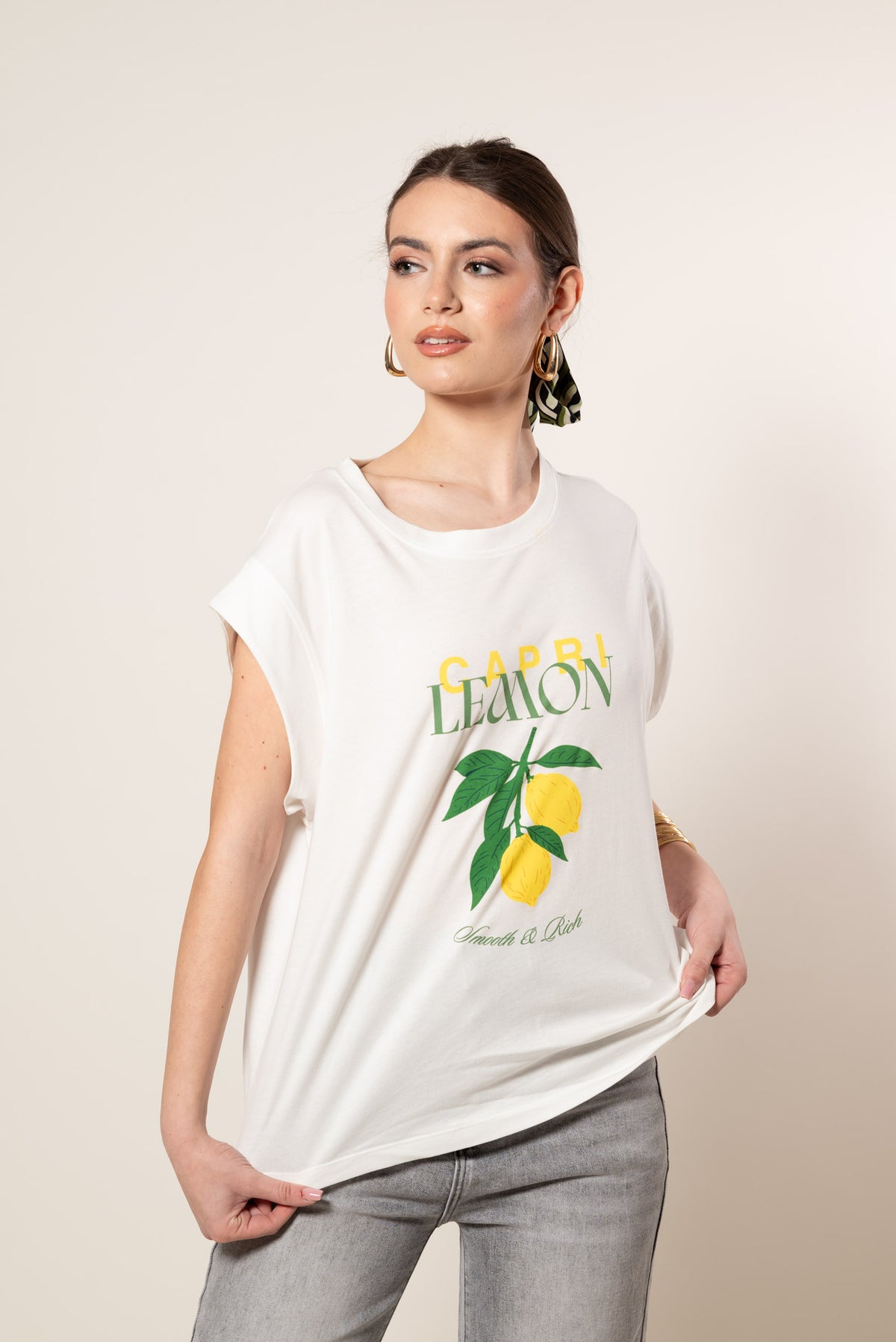 T_Shirt Lemon|Colore:Bianco latte