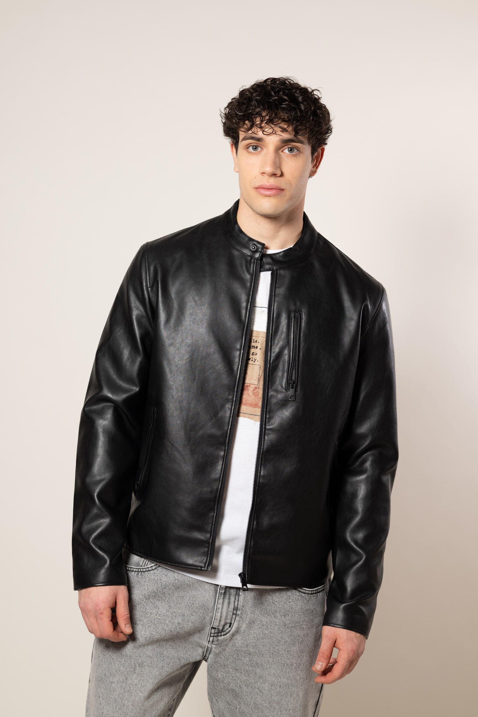 Giacca Biker|Colore:Nero