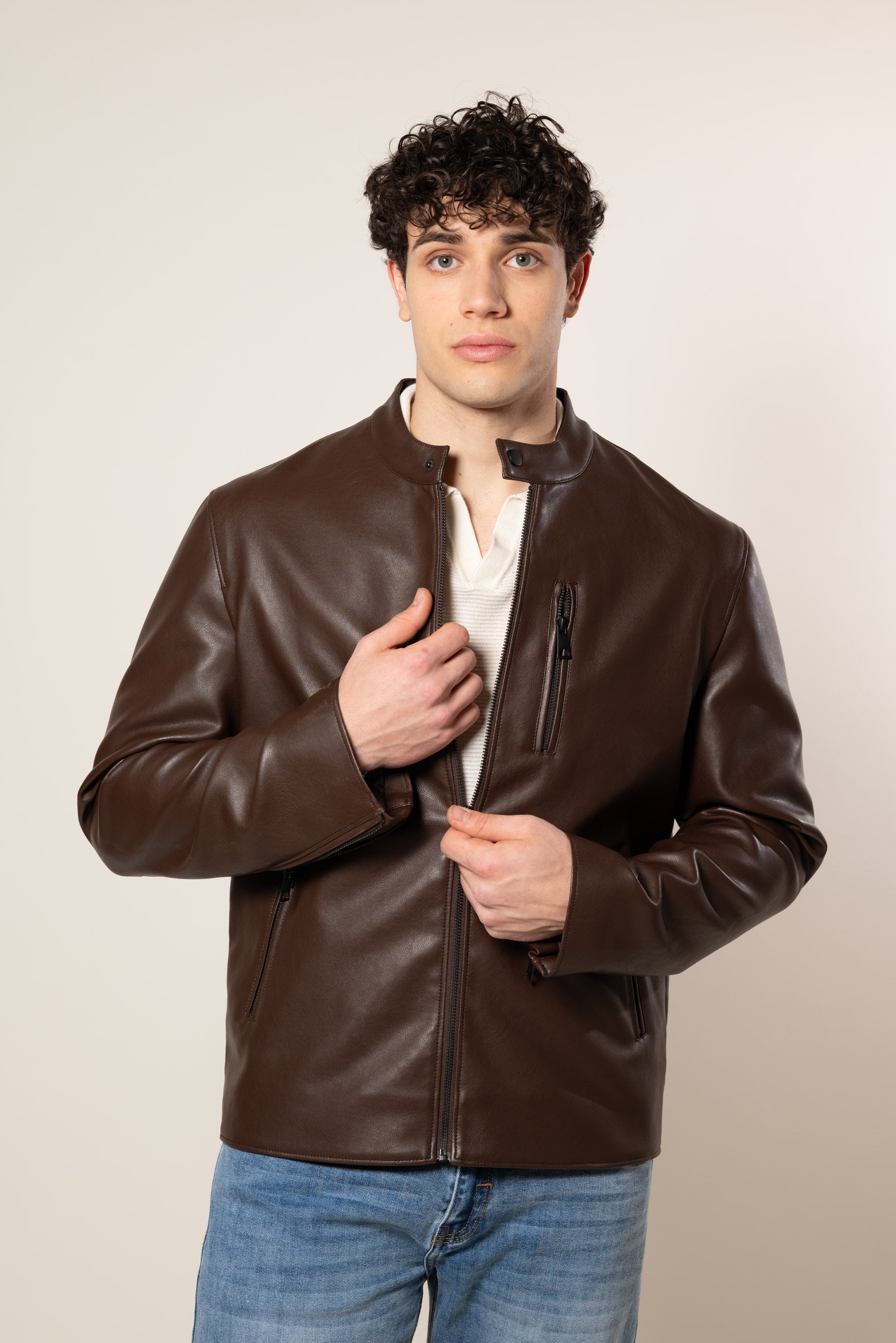 Giacca Biker|Colore:Testa di moro