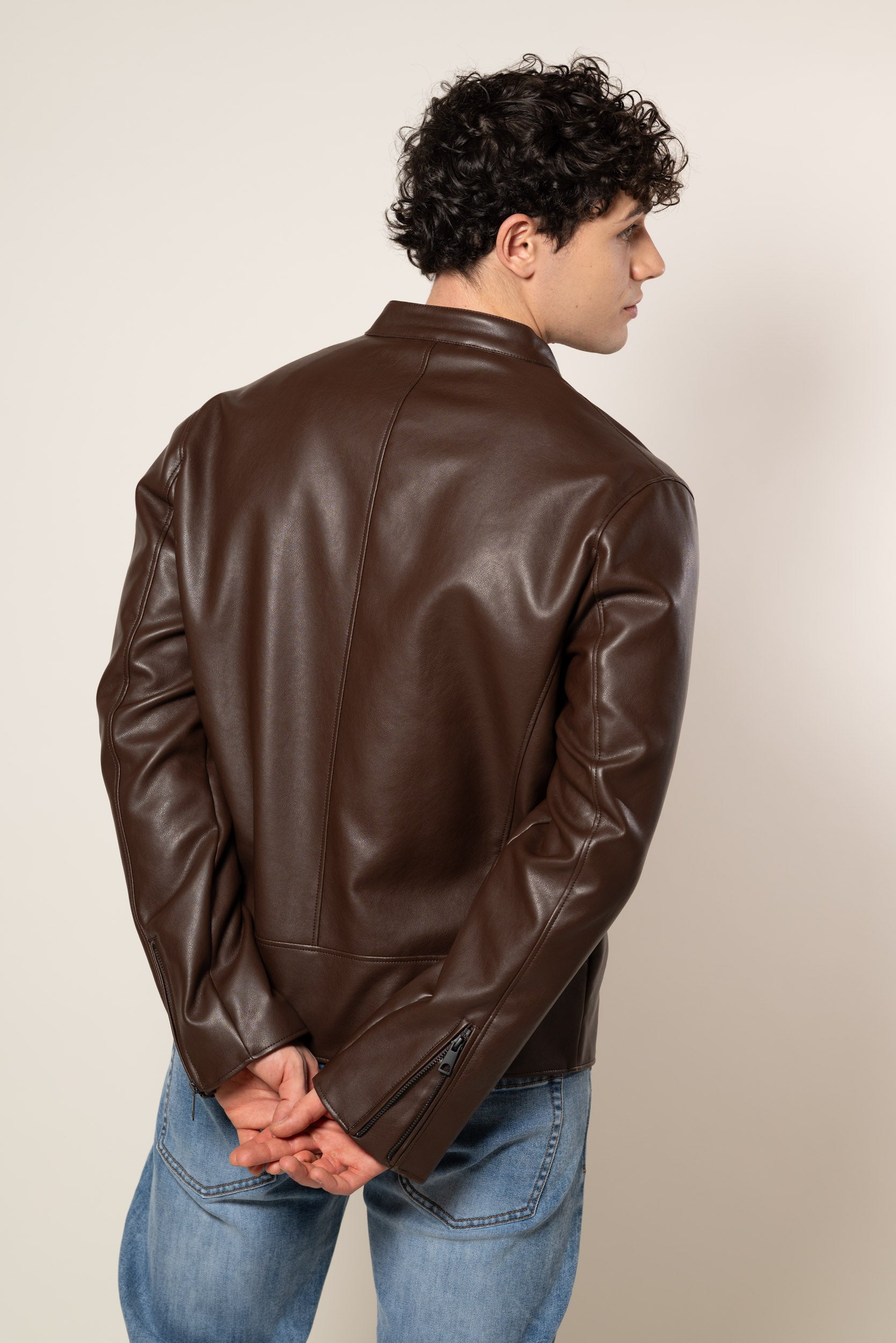 Giacca Biker|Colore:Testa di moro