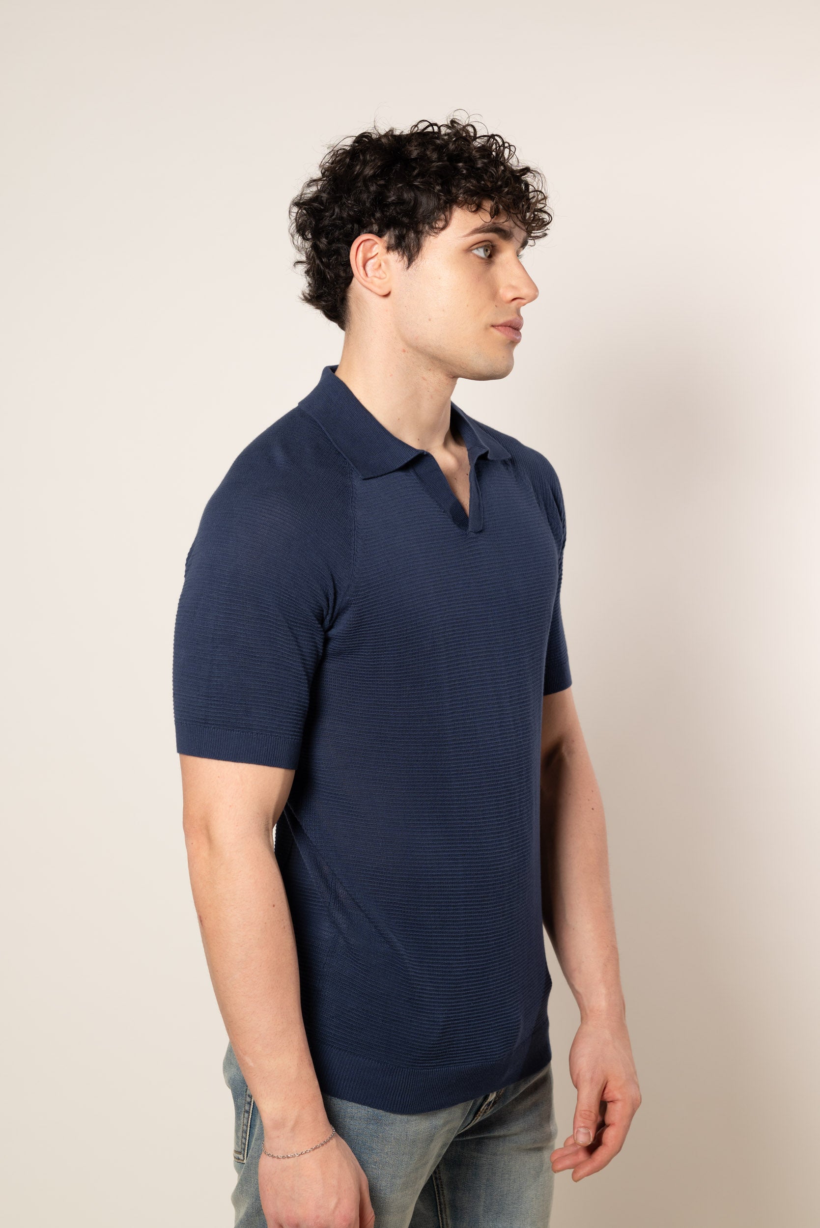 Polo in Maglia|Colore:Blu