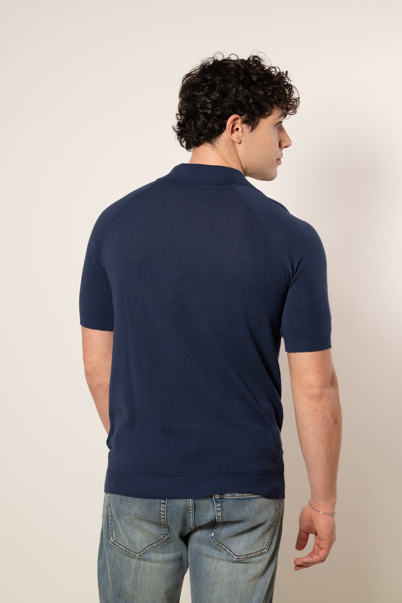 Polo in Maglia|Colore:Blu