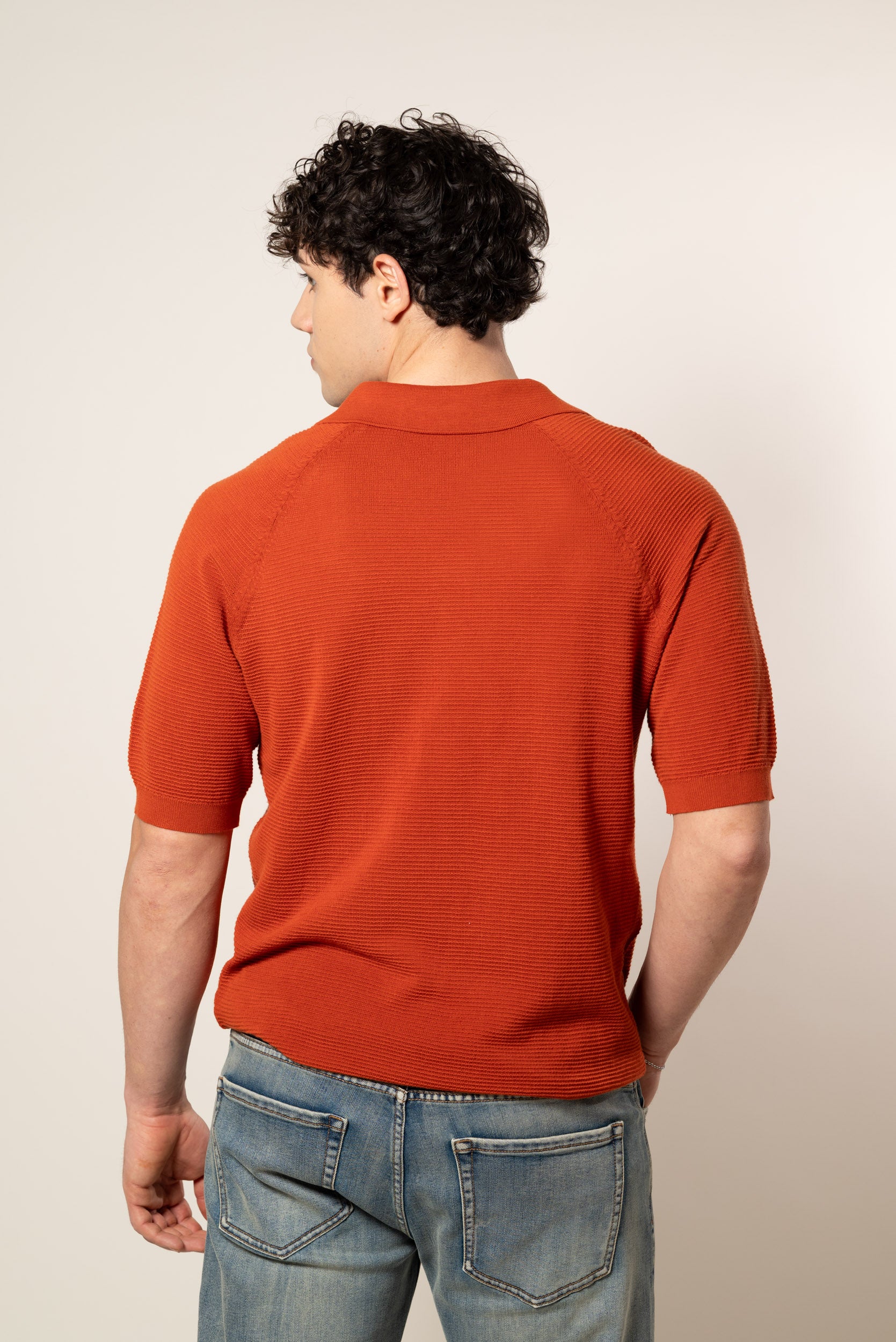 Polo in Maglia|Colore:Tegola