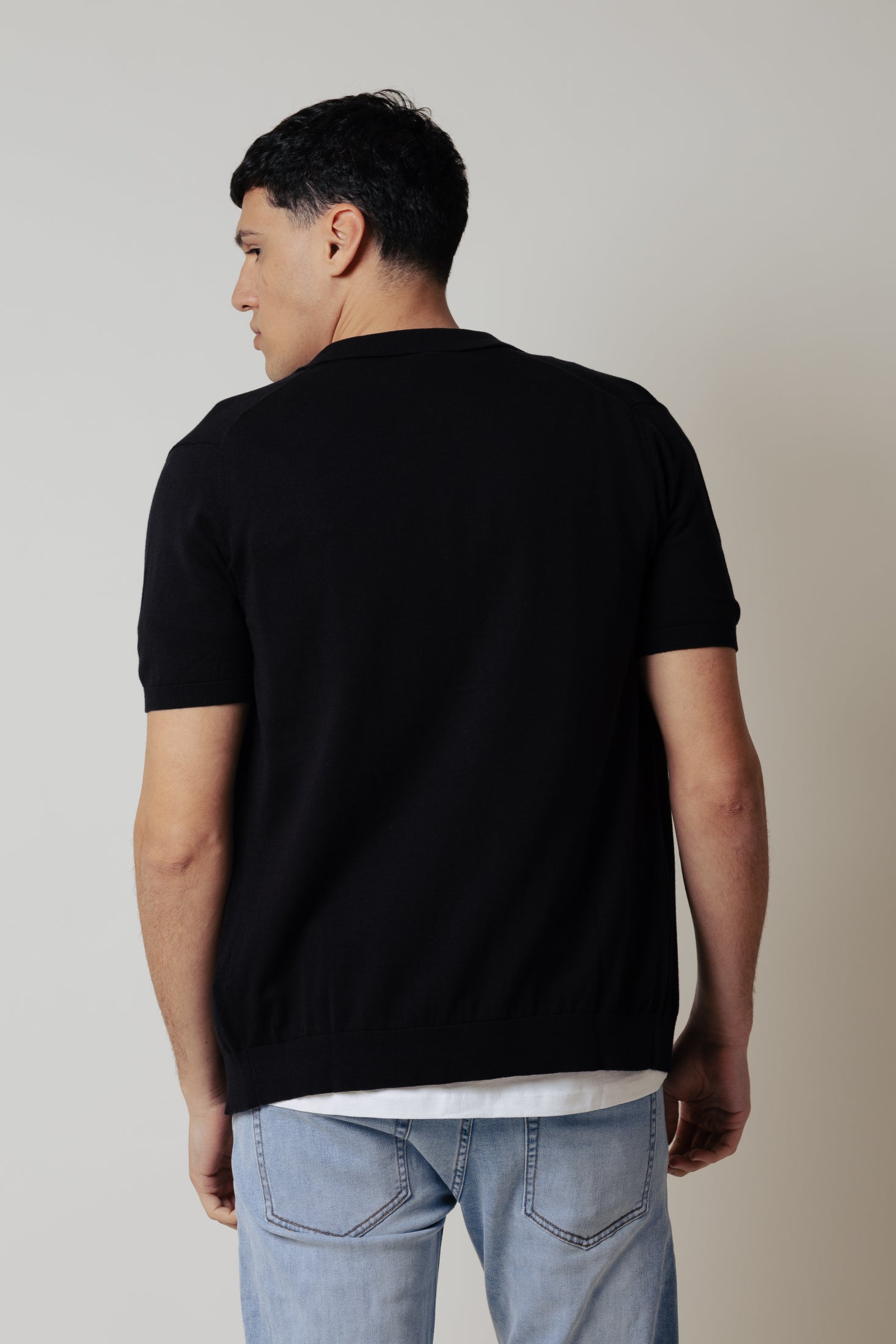 Polo Cardigan|Colore:Nero