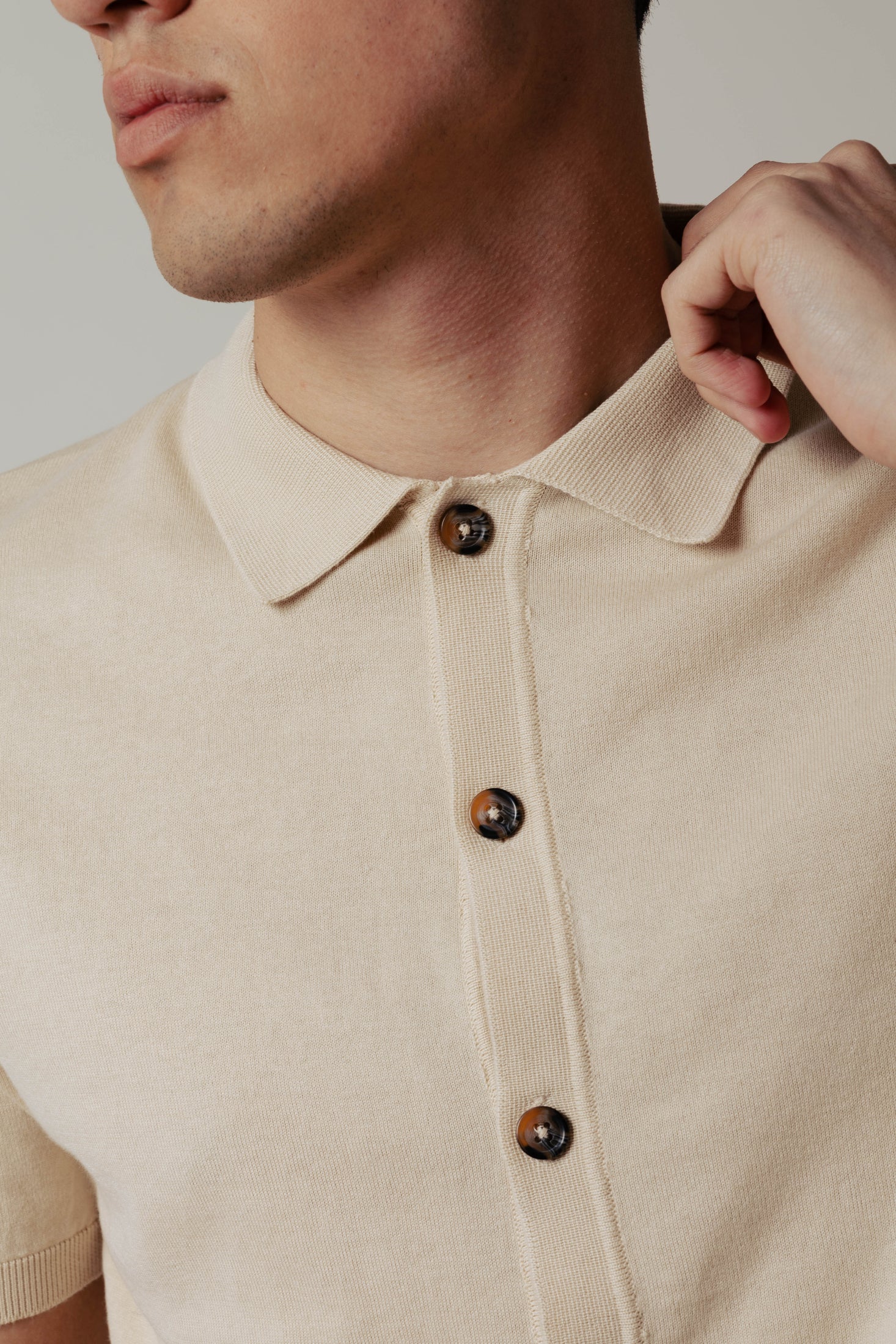 Polo Cardigan|Colore:Corda