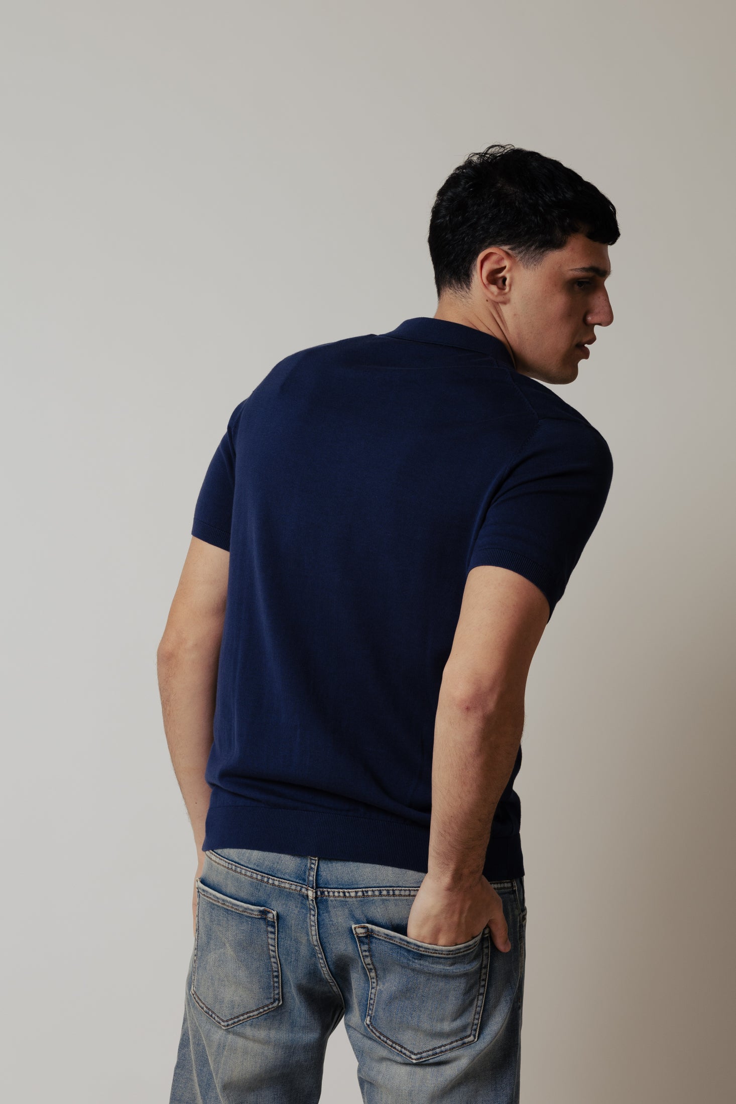 Polo Cardigan|Colore:Blu