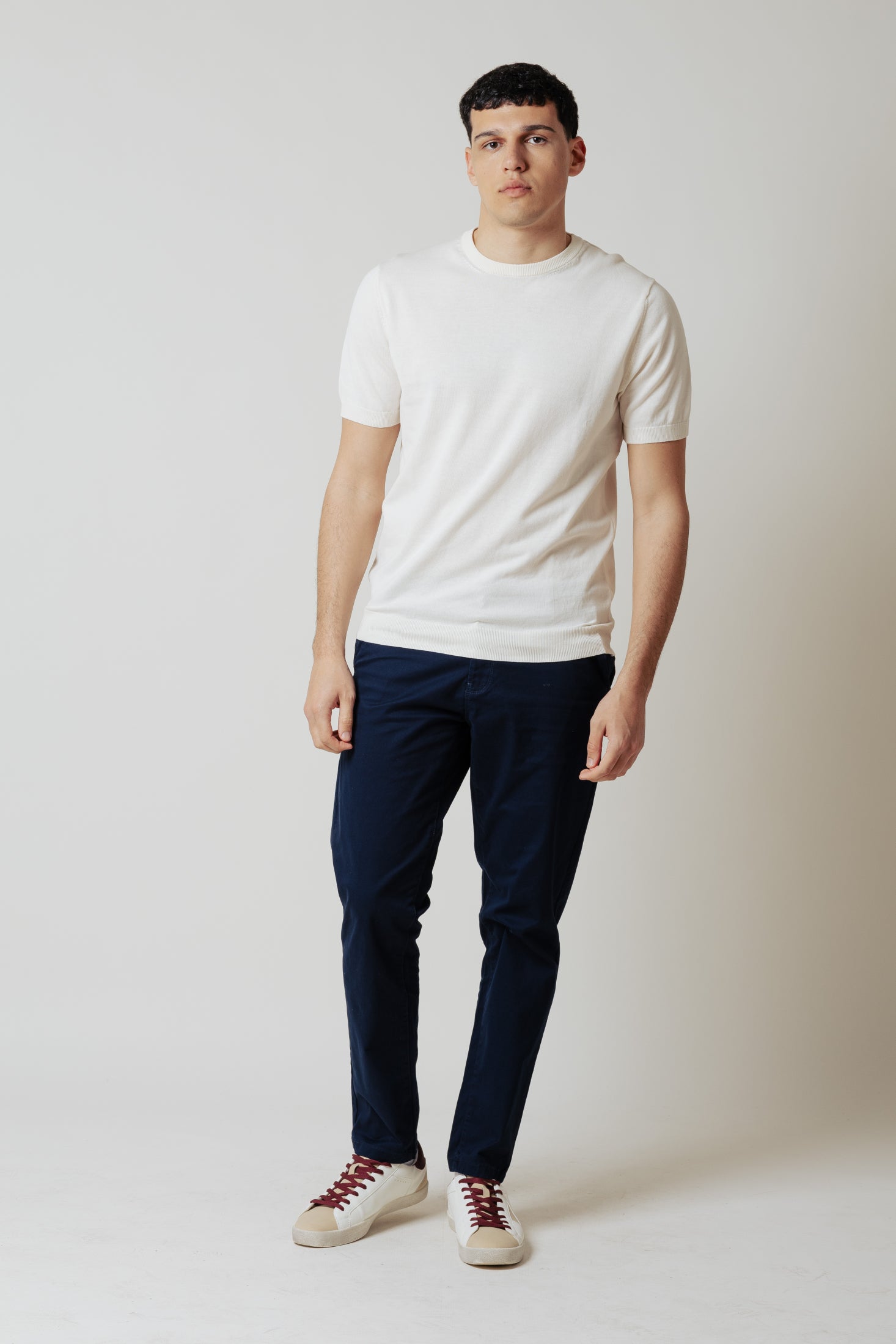 T_Shirt in maglia|Colore:Panna