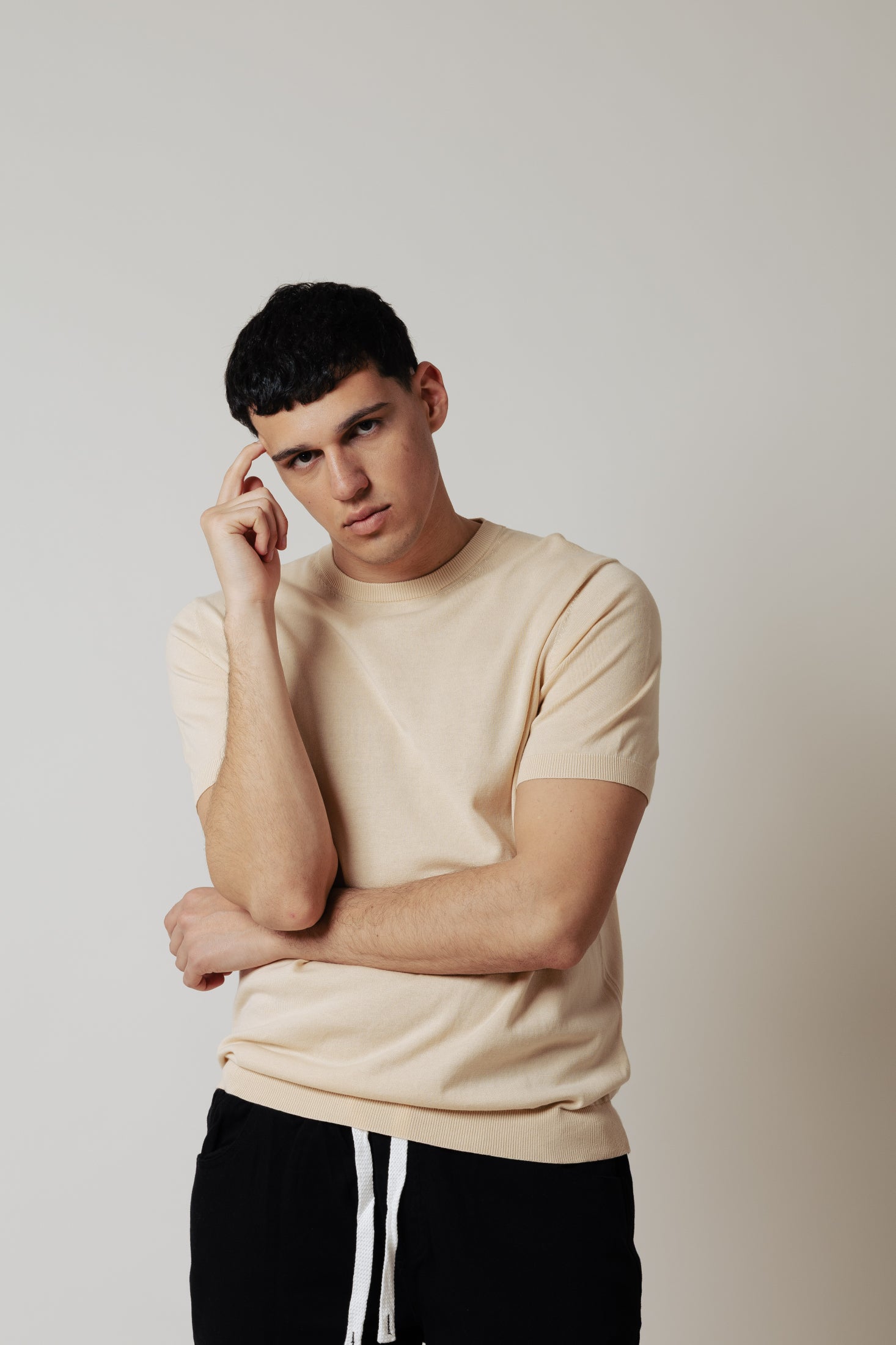 T_Shirt in maglia|Colore:Beige