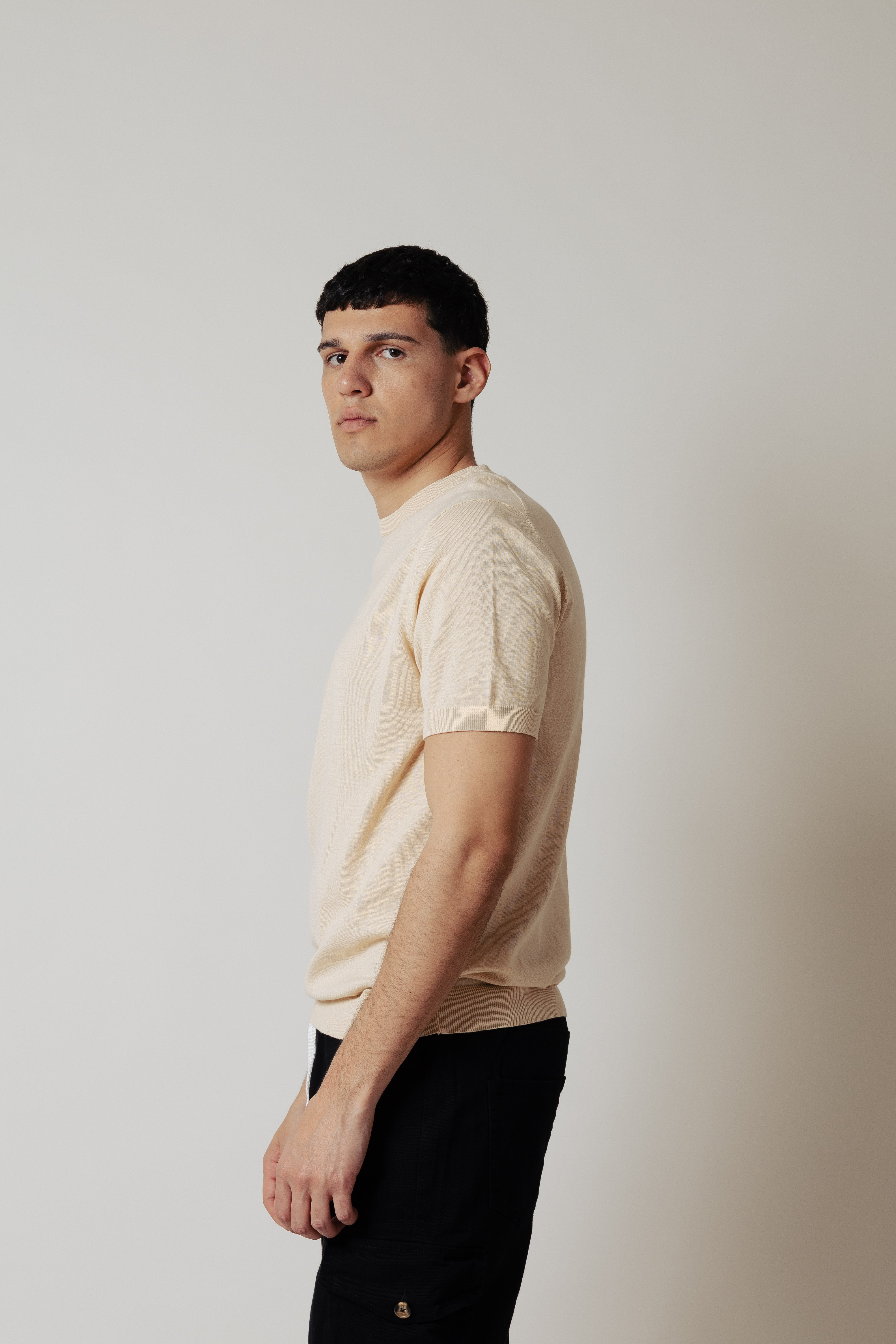 T_Shirt in maglia|Colore:Beige