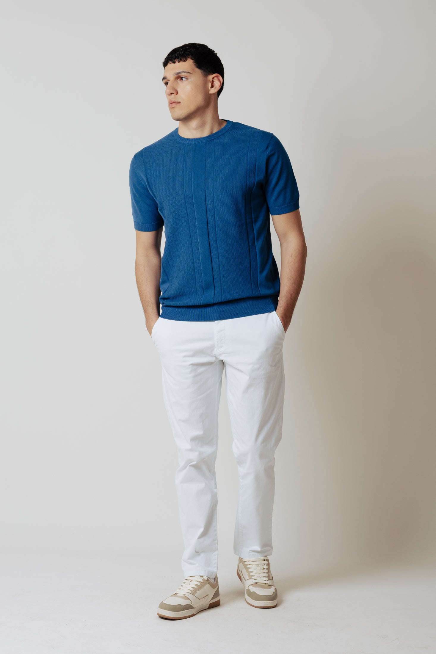 Maglia testurizzata|Colore:Denim