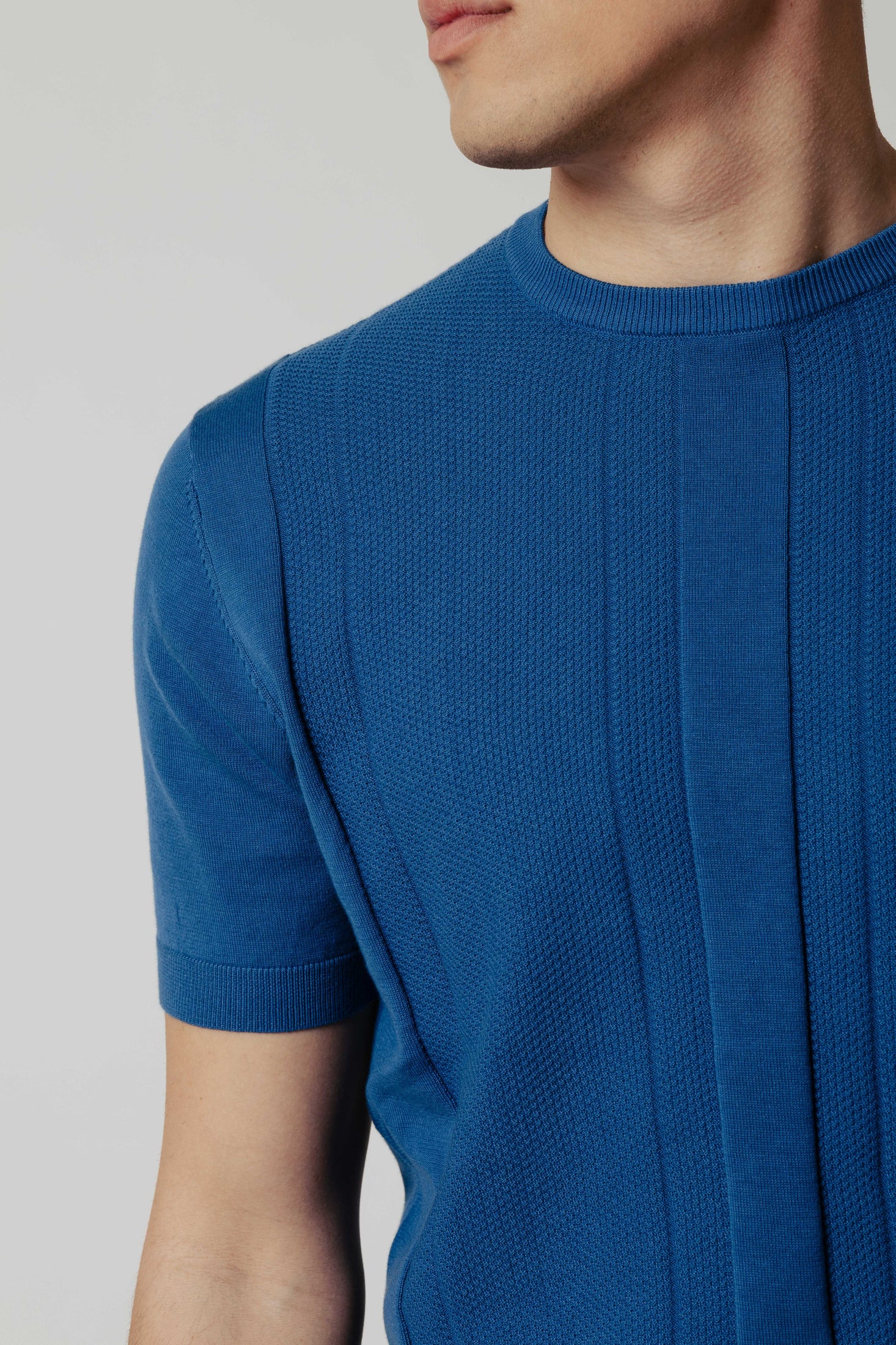 Maglia testurizzata|Colore:Denim