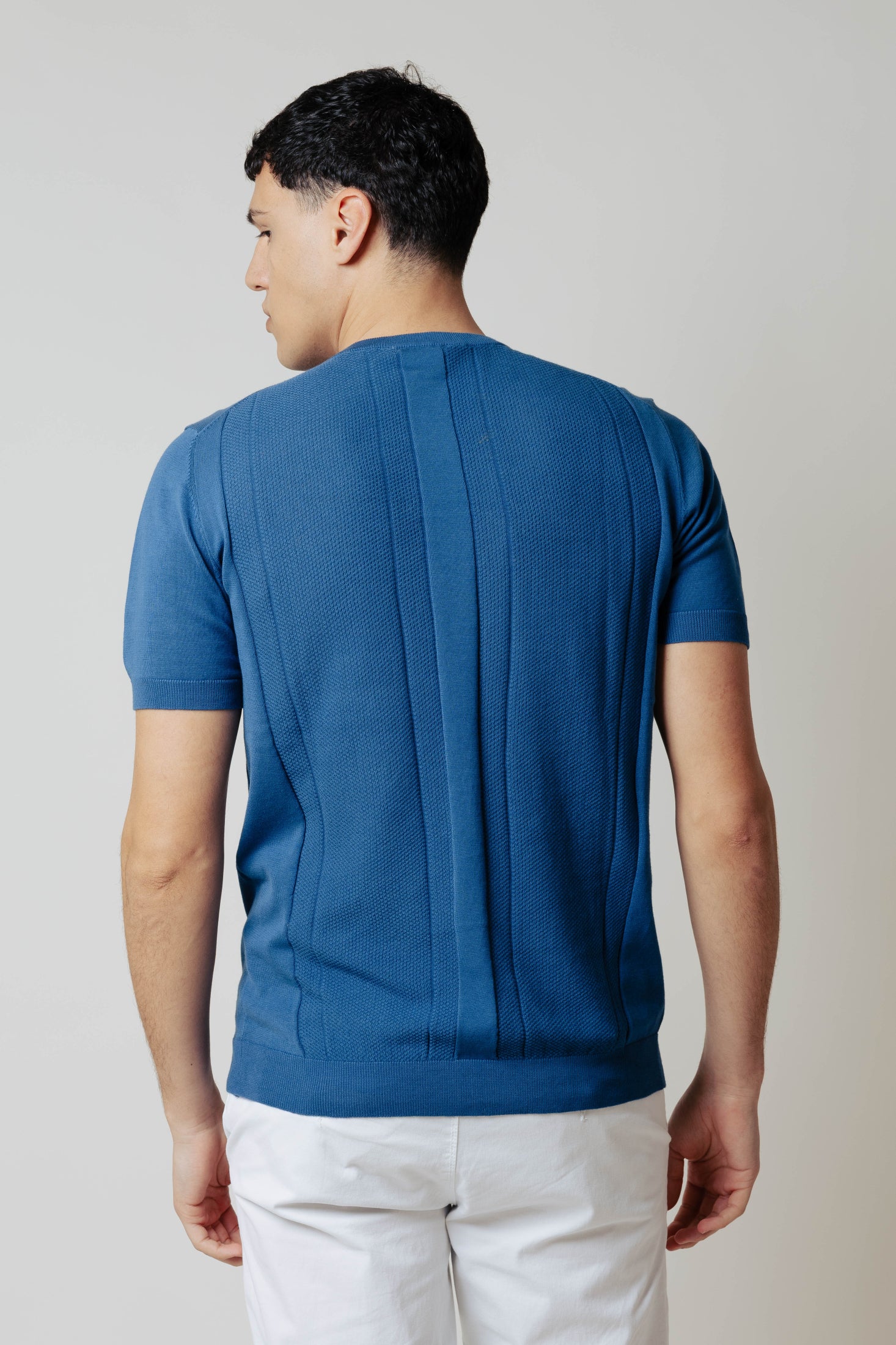 Maglia testurizzata|Colore:Denim