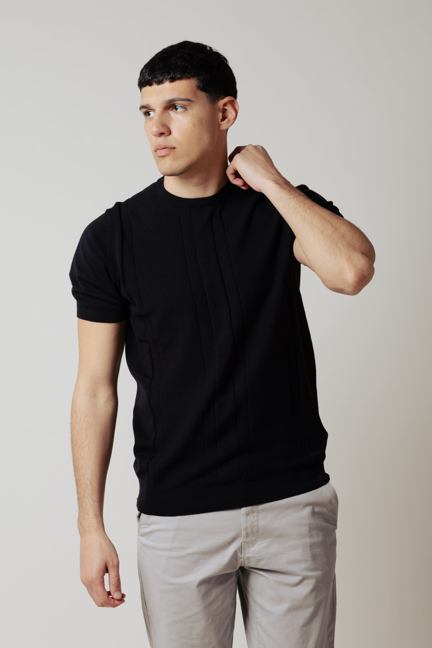 Maglia testurizzata|Colore:Nero