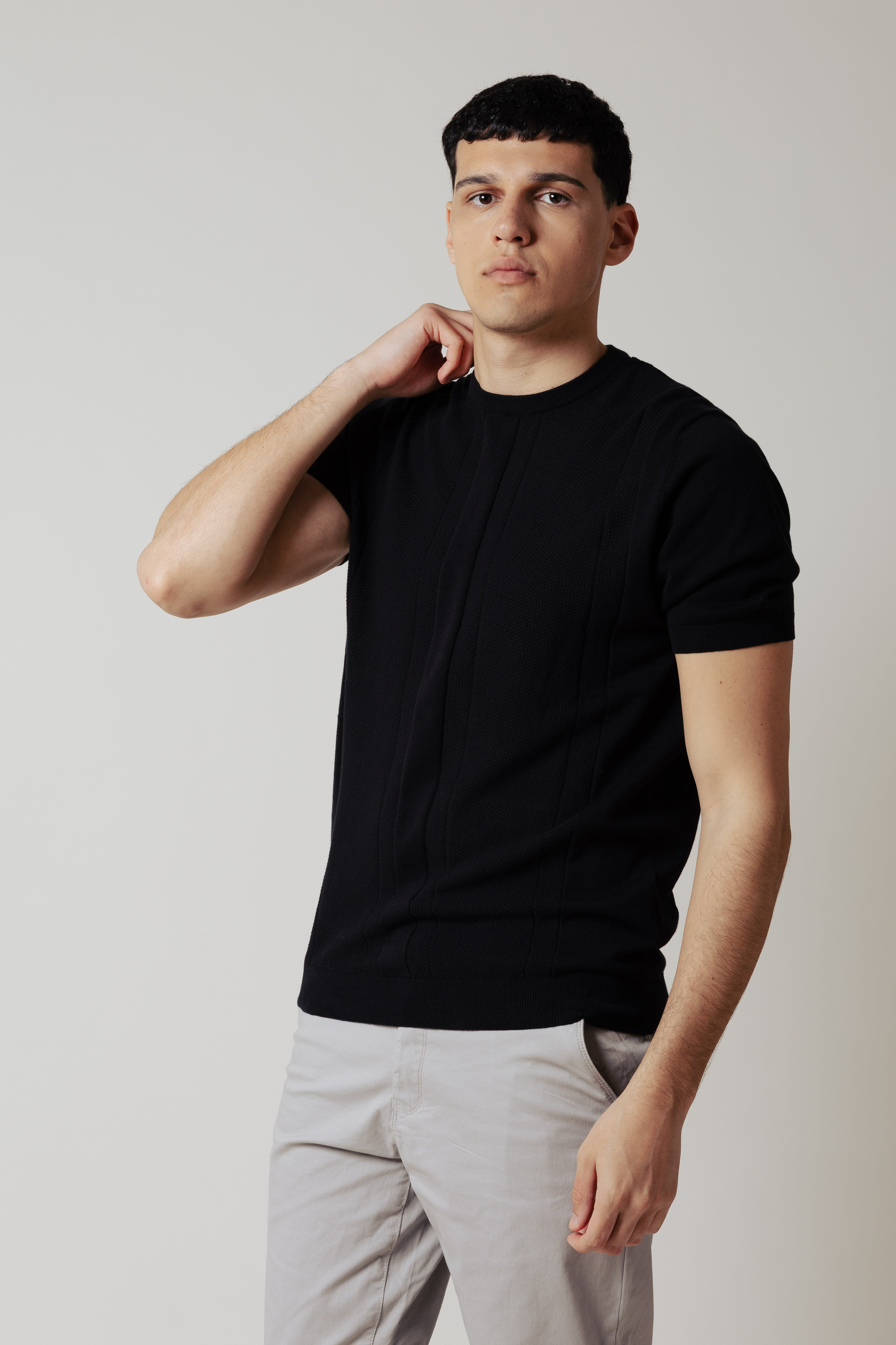 Maglia testurizzata|Colore:Nero