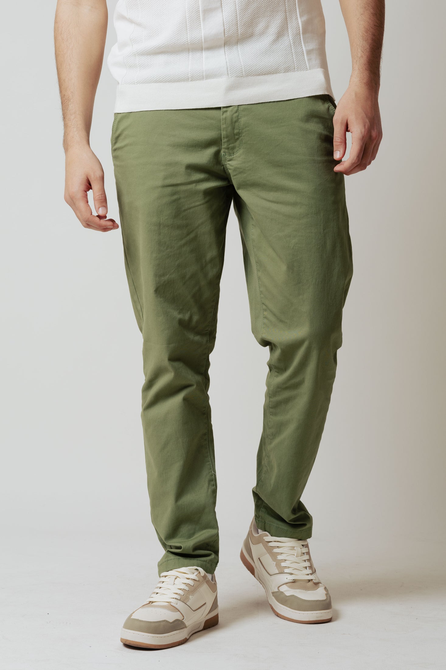 Pantaoni Chino Regular|Colore:Verde militare