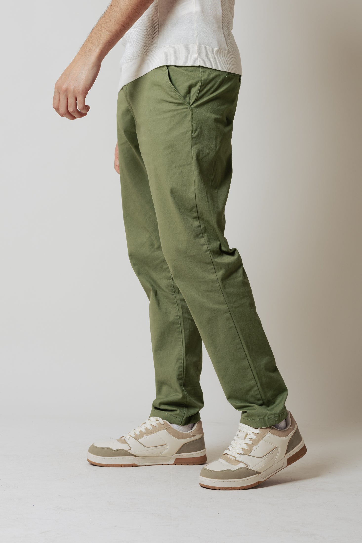 Pantaoni Chino Regular|Colore:Verde militare