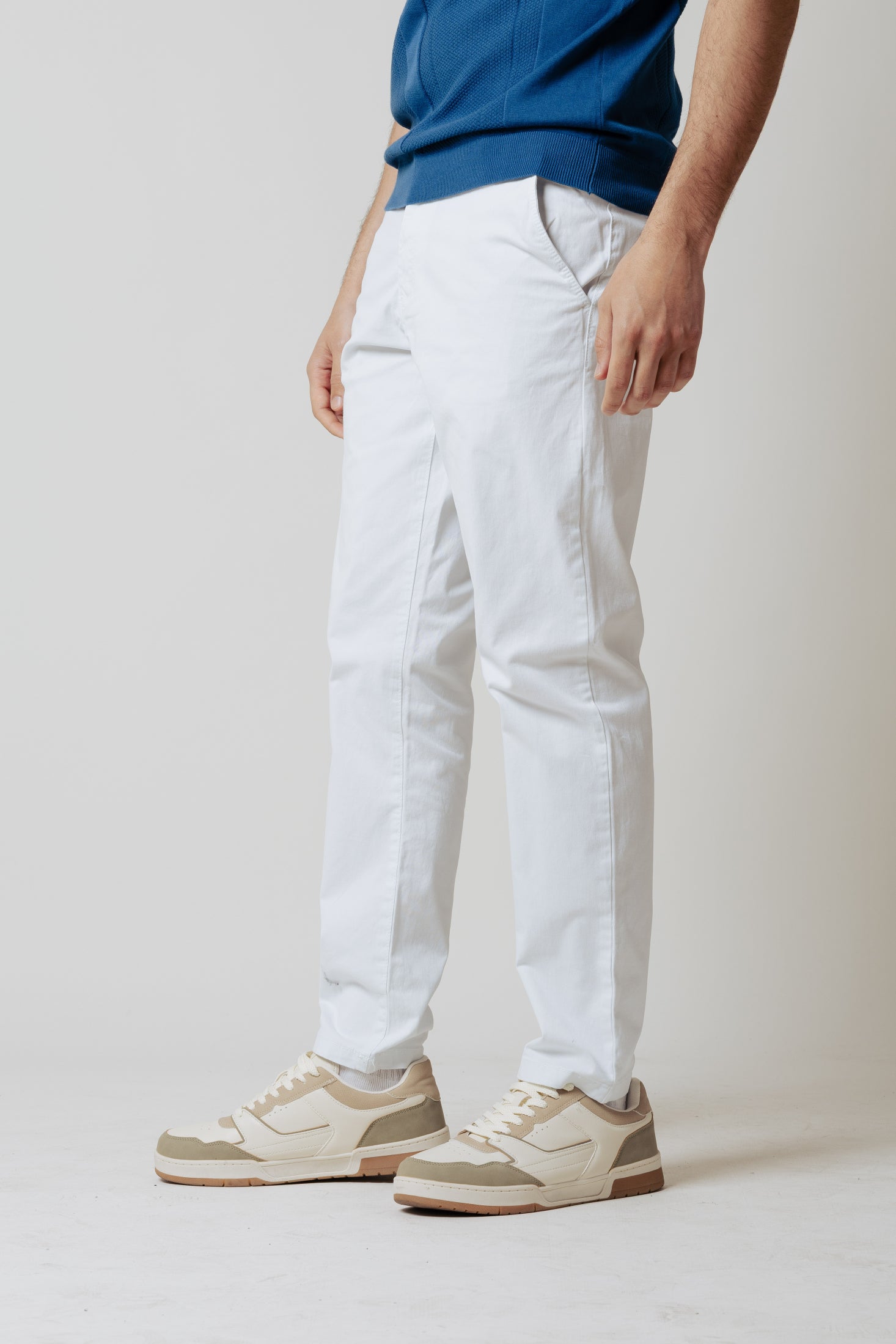 Pantaoni Chino Regular|Colore:Bianco