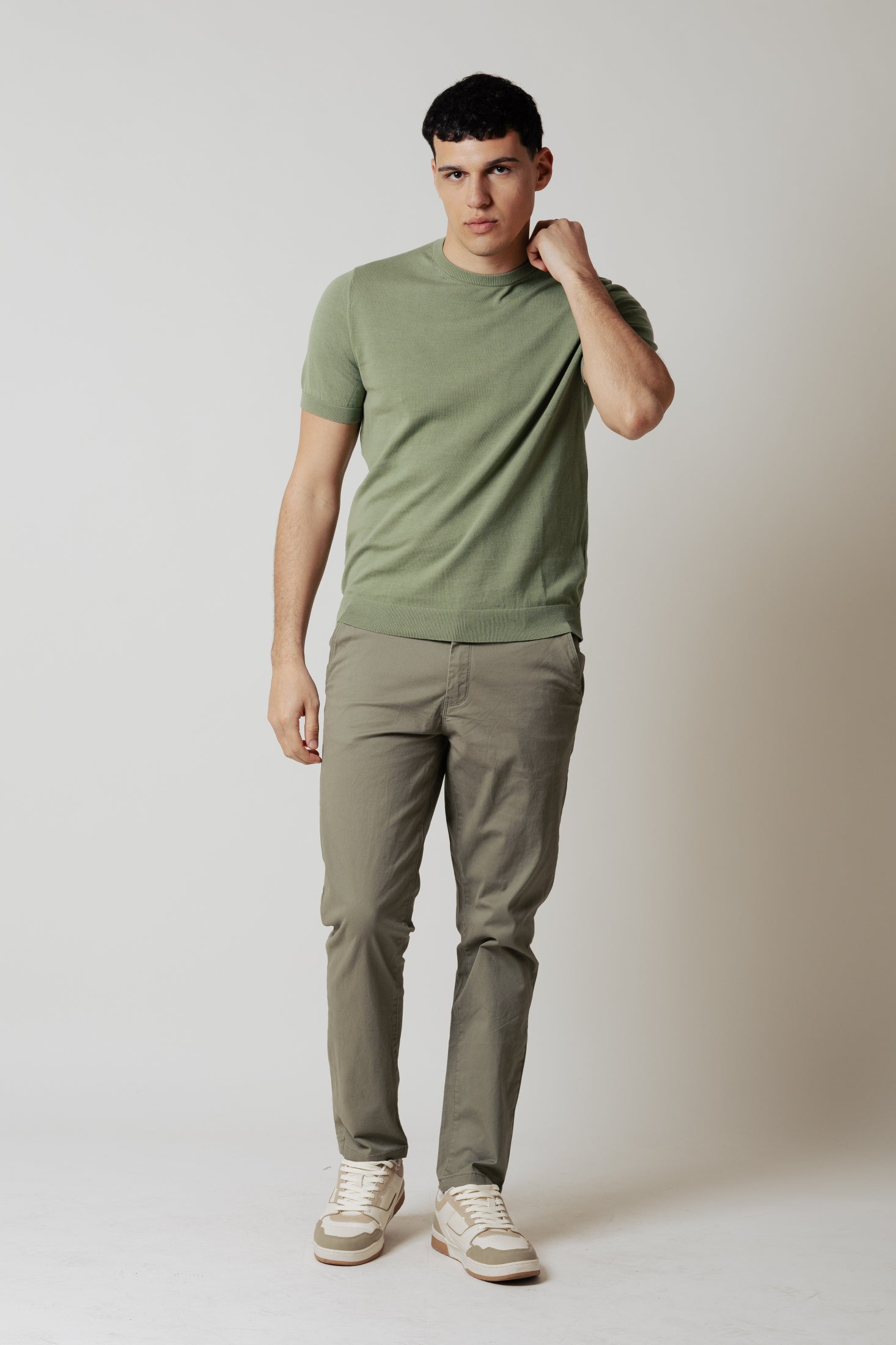 Pantaoni Chino Regular|Colore:Verde pesto