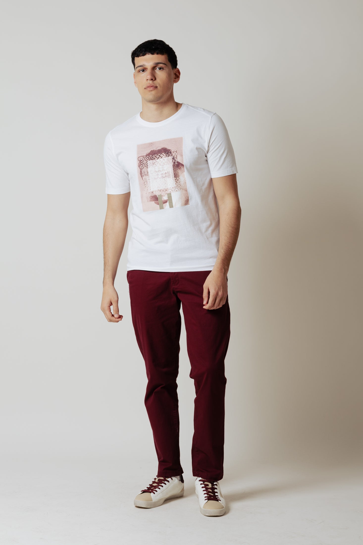 Pantaoni Chino Regular|Colore:Bordeaux