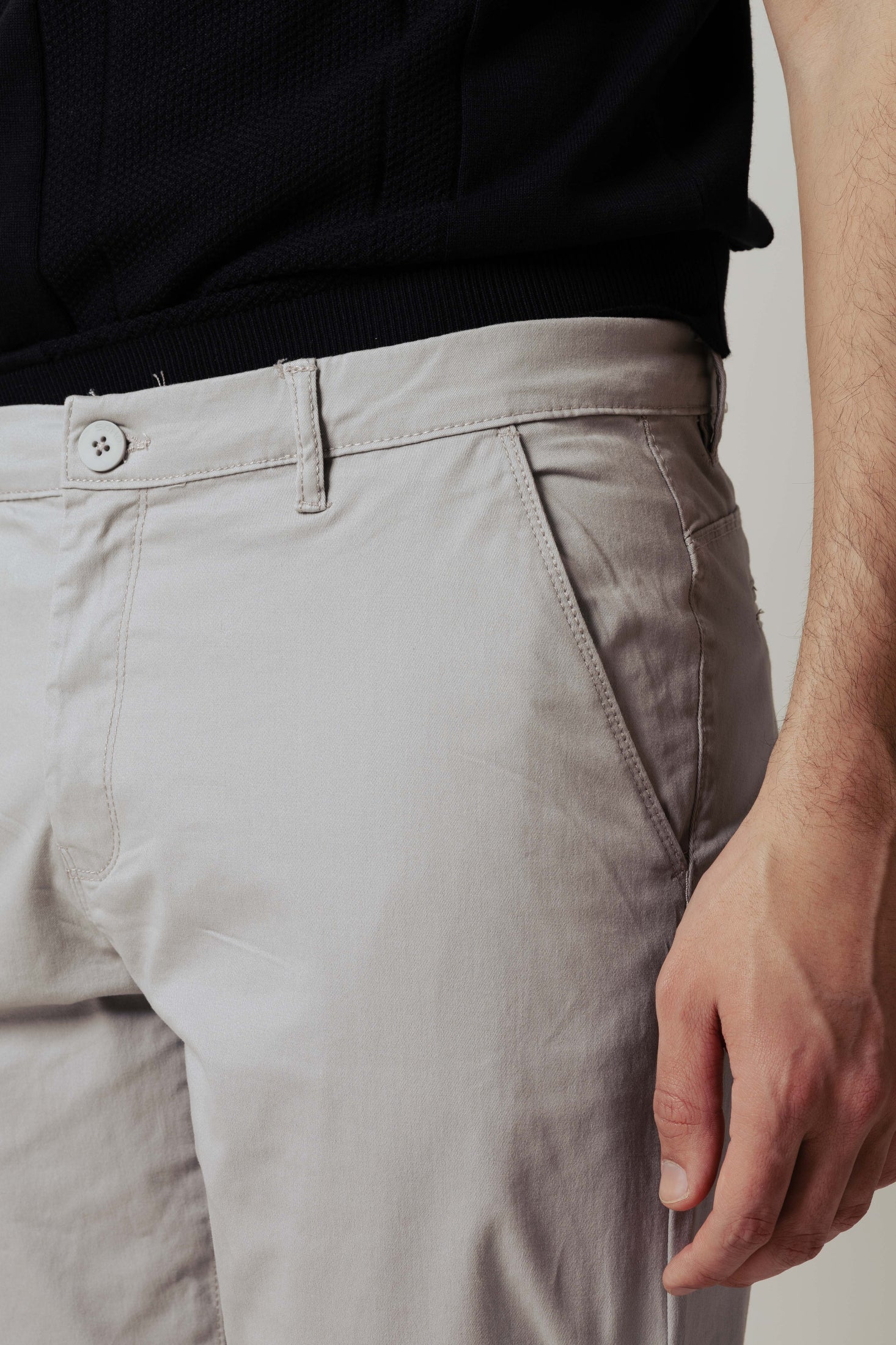 Pantaoni Chino Regular|Colore:Grigio chiaro