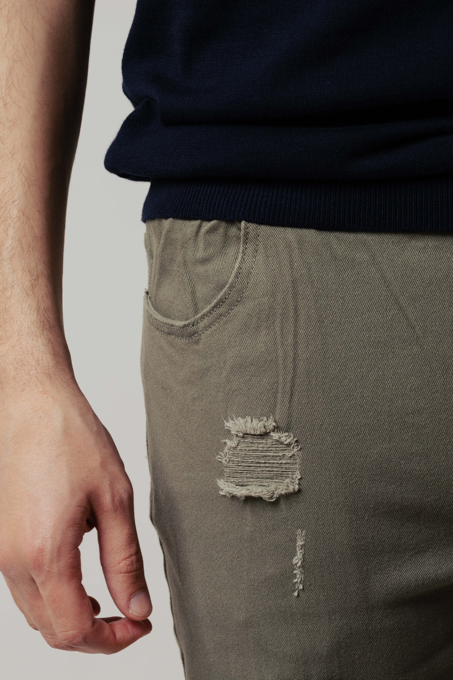 Jeans jogger|Colore:Verde militare