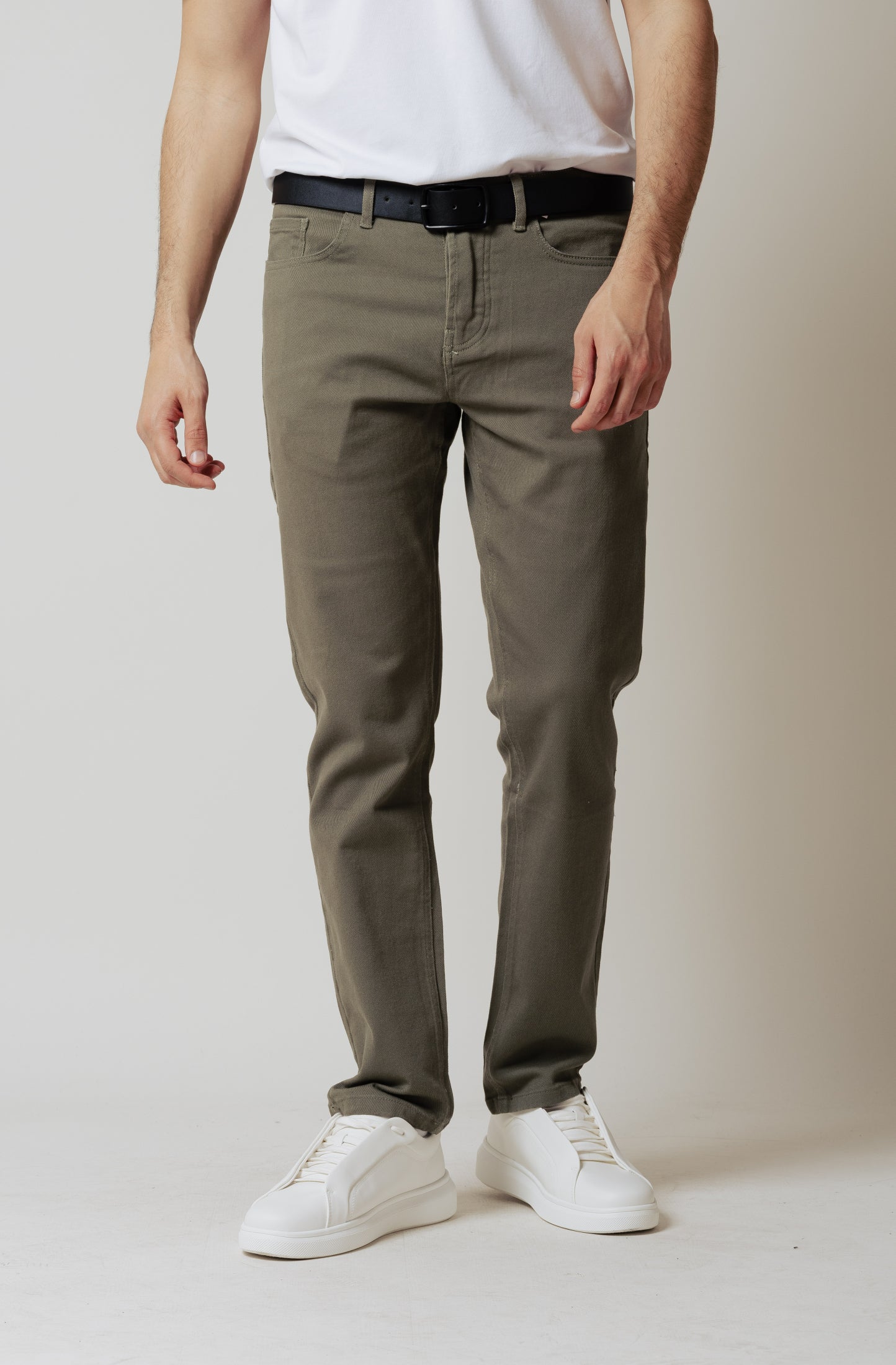 Jeans colorato 5 tasche|Colore:Verde militare