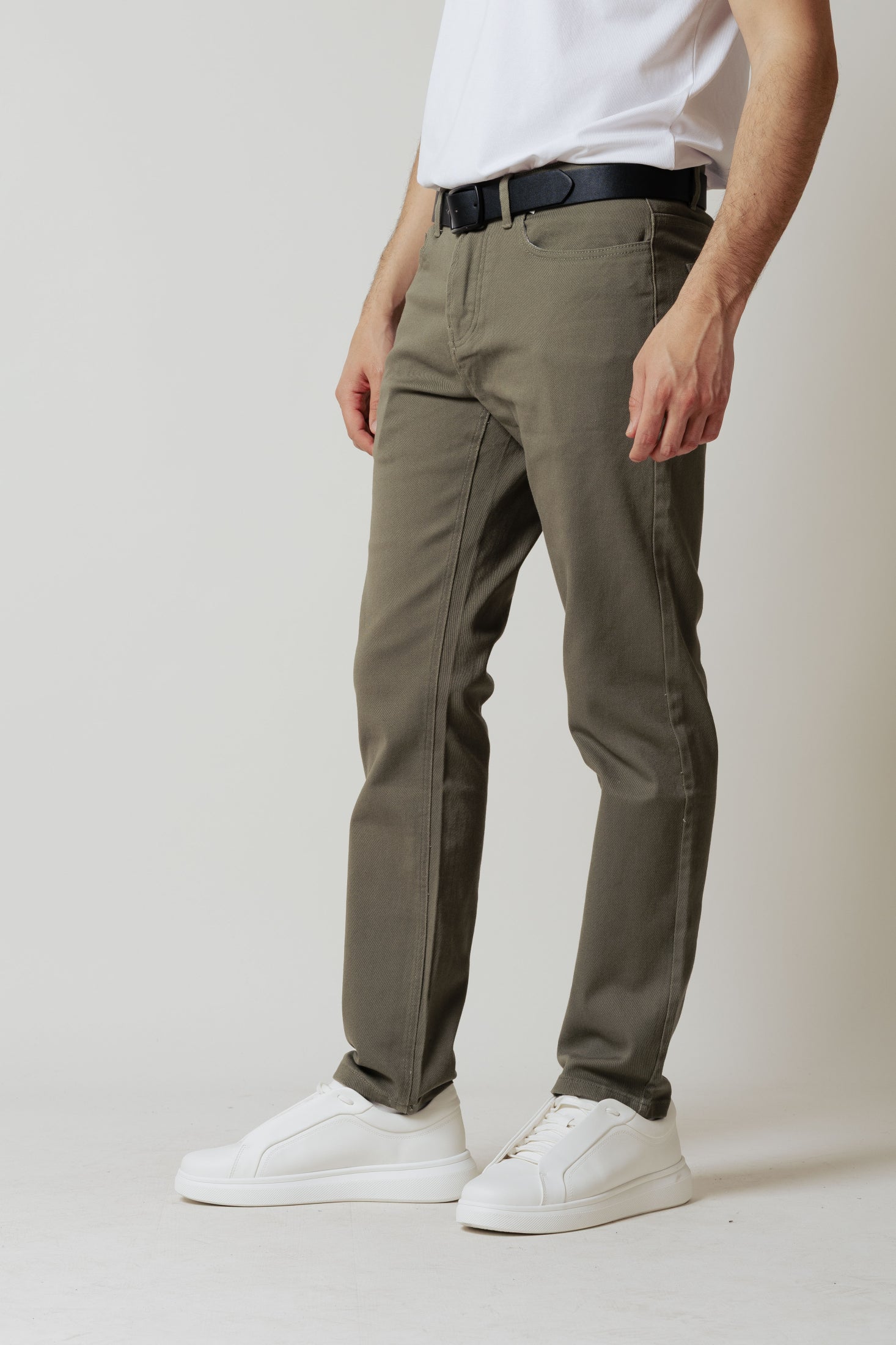 Jeans colorato 5 tasche|Colore:Verde militare