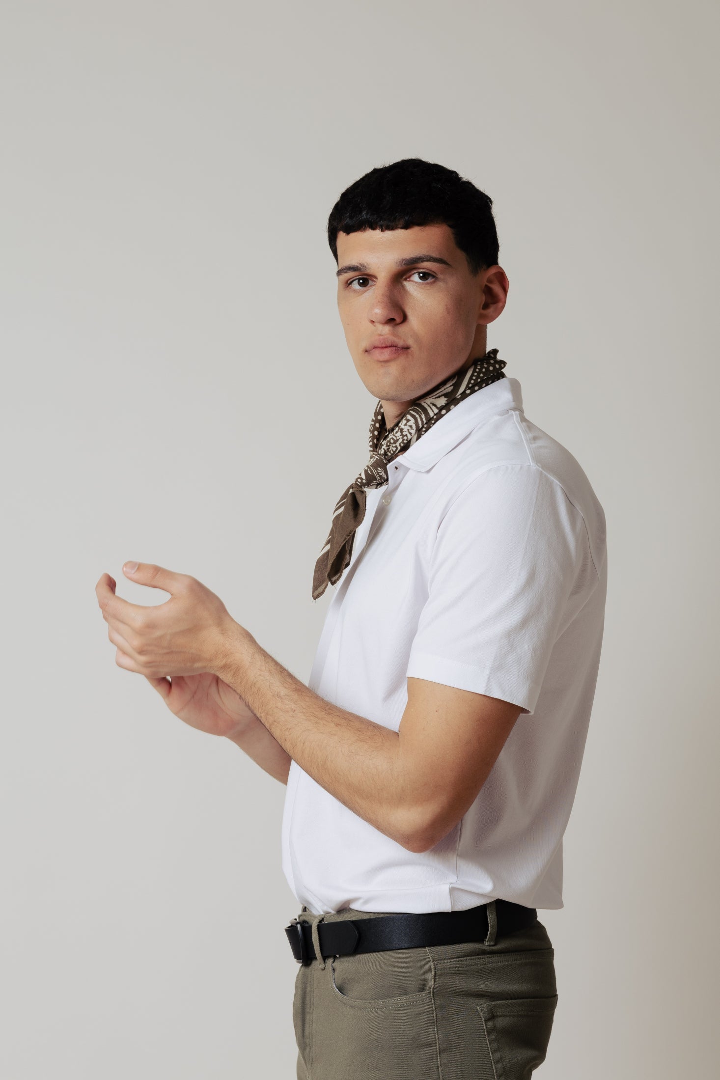 Polo open collar|Colore:Bianco