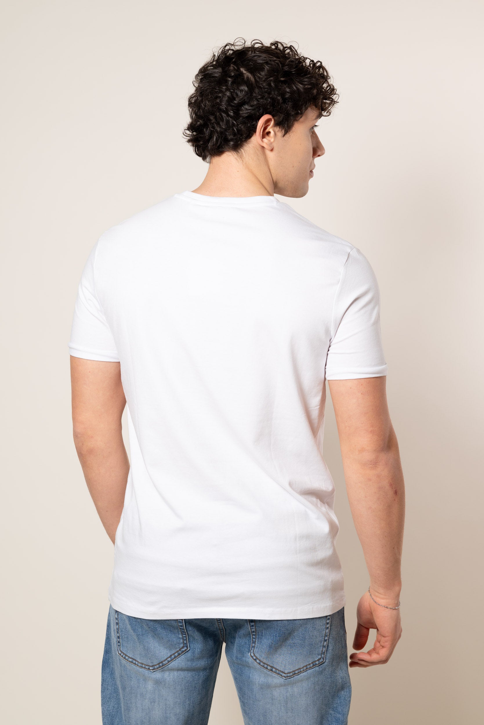 T-Shirt con risvolto|Colore:Bianco