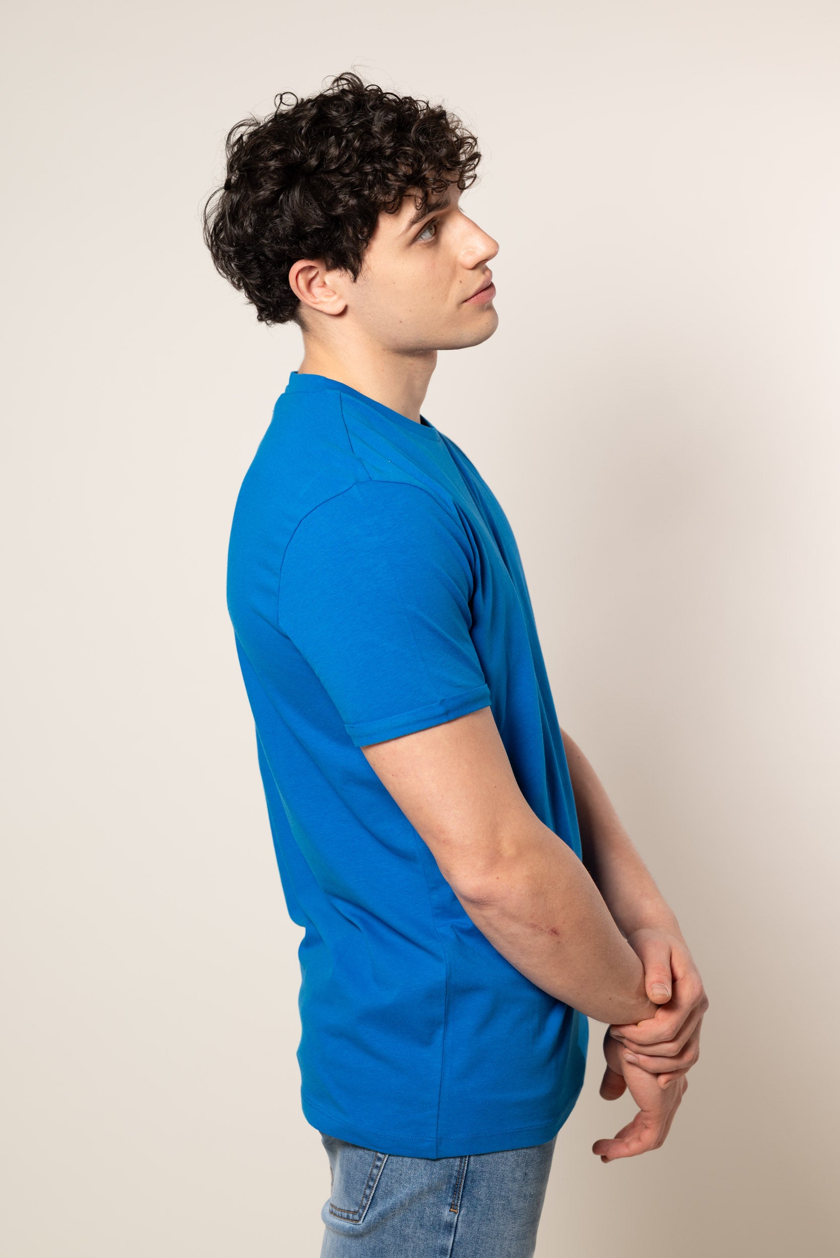 T-Shirt con risvolto|Colore:Blu royal