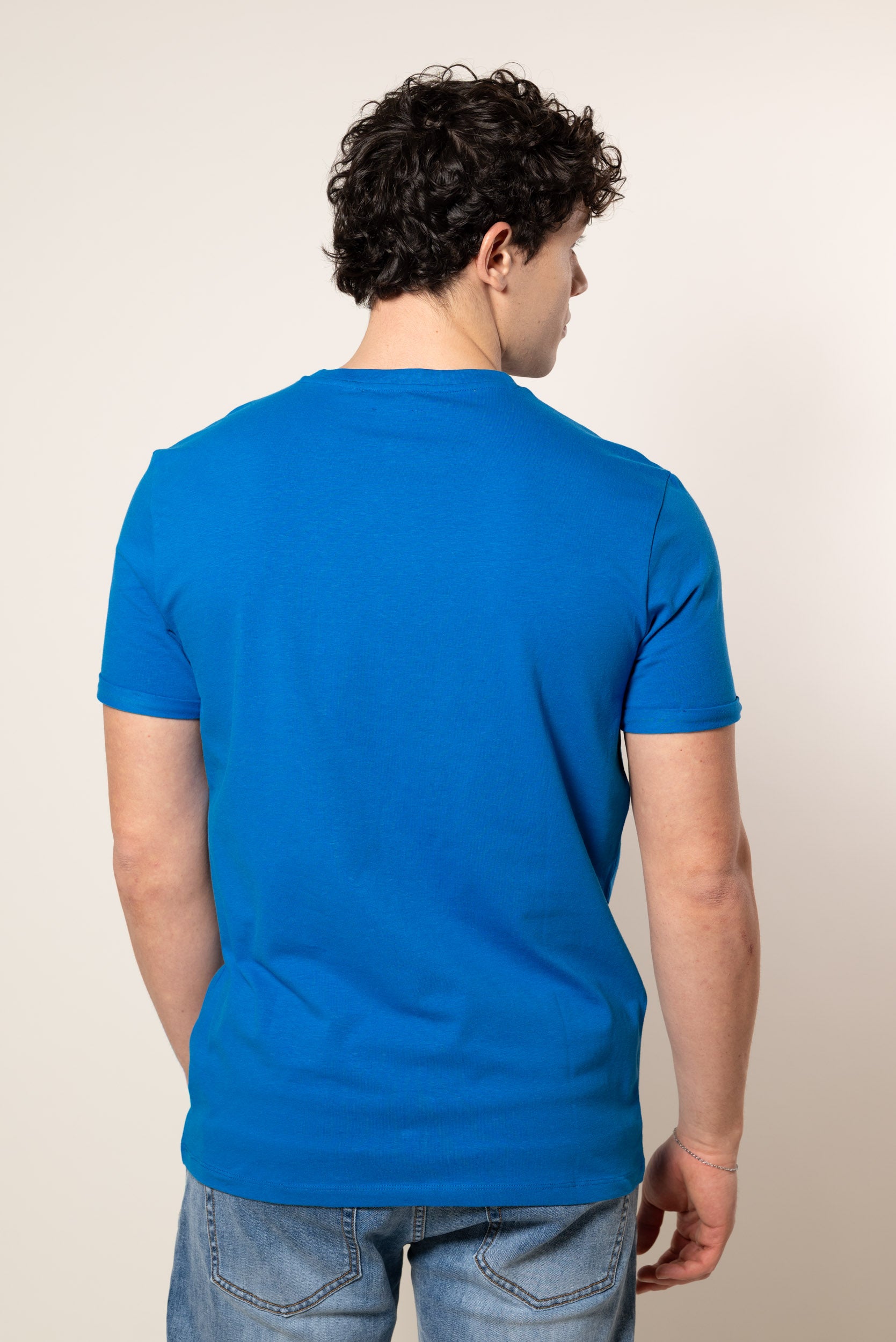 T-Shirt con risvolto|Colore:Blu royal