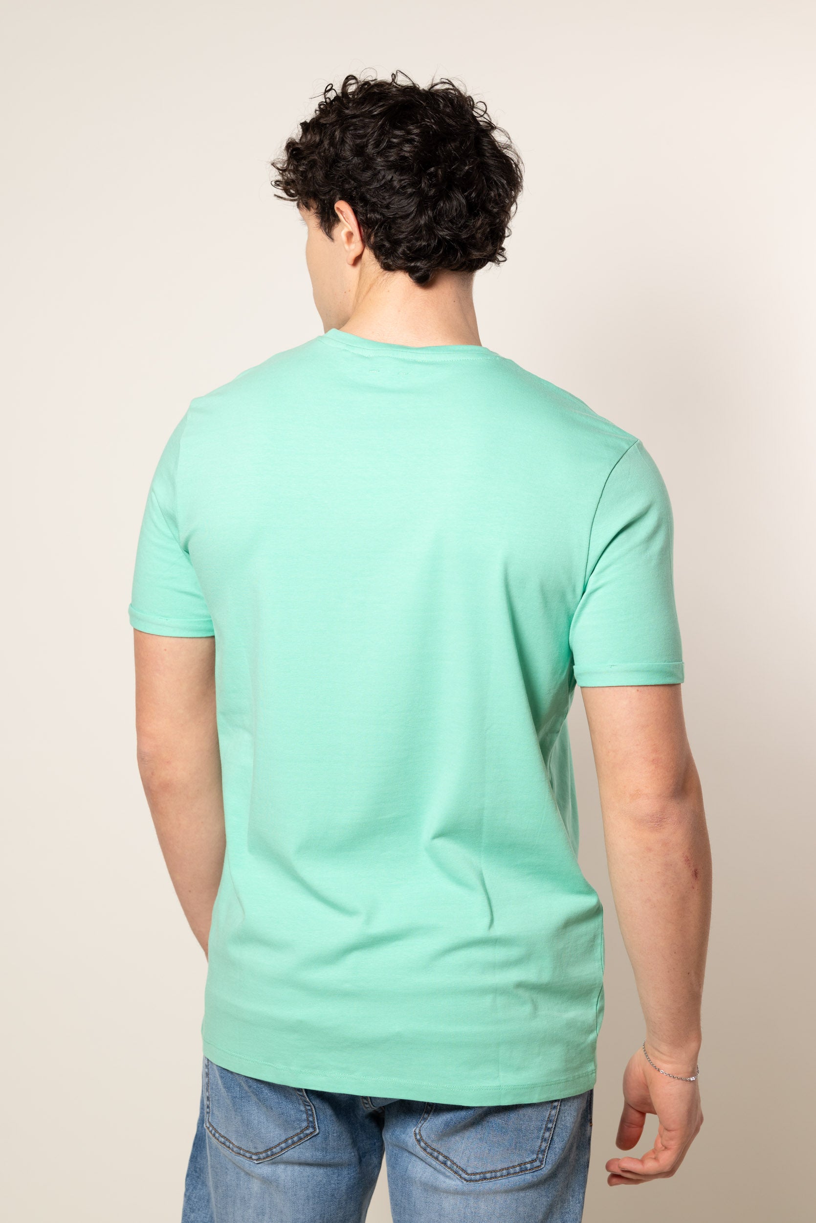 T-Shirt con risvolto|Colore:Menta