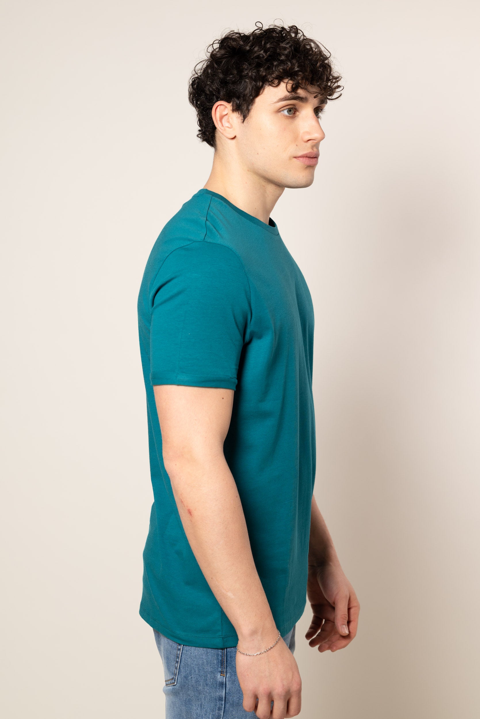 T-Shirt con risvolto|Colore:Ottanio