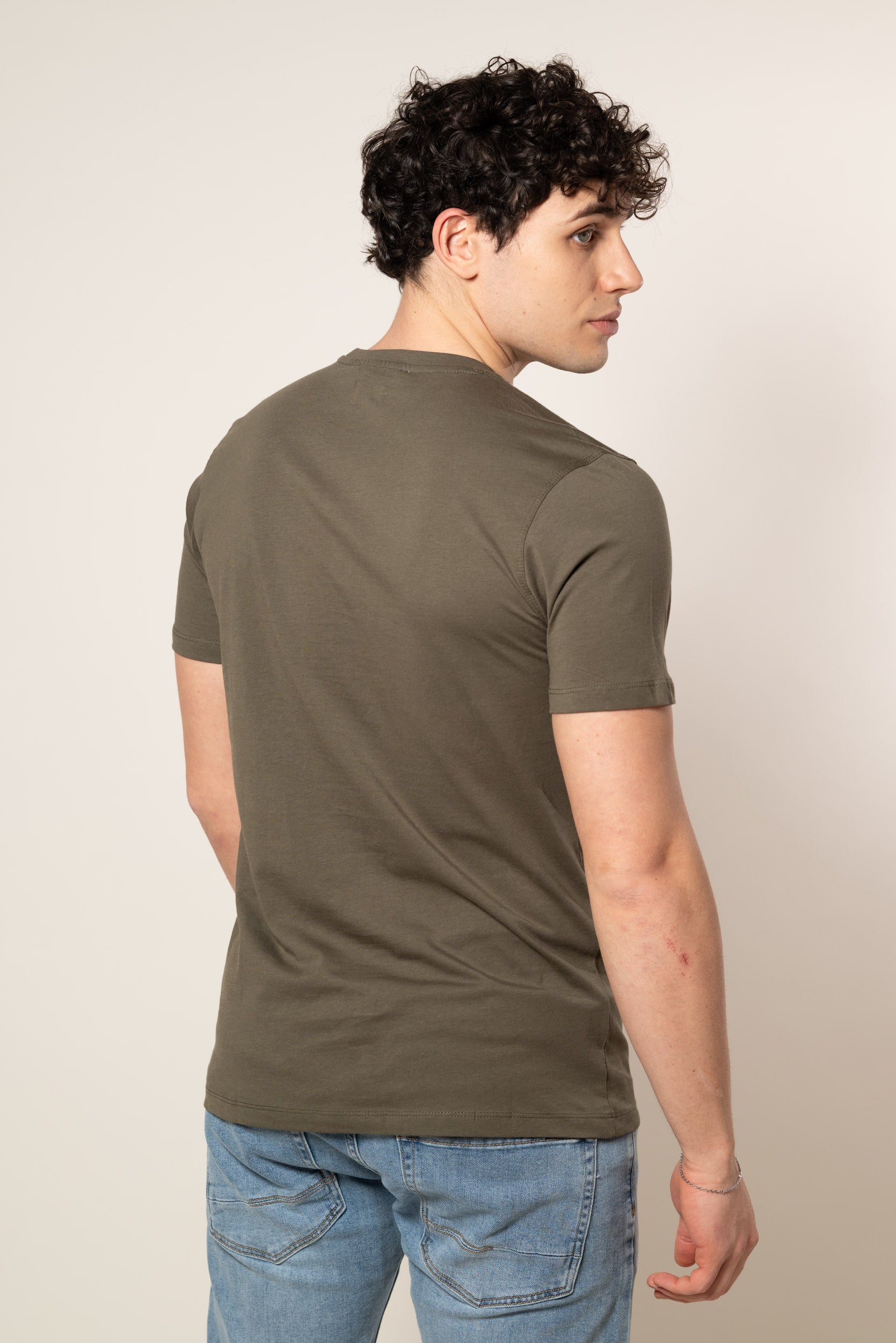 T-Shirt Slowly|Colore:Verde militare