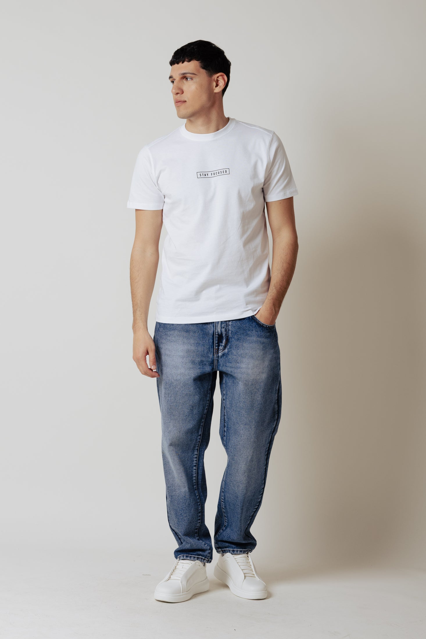 T-shirt focused|Colore:Bianco