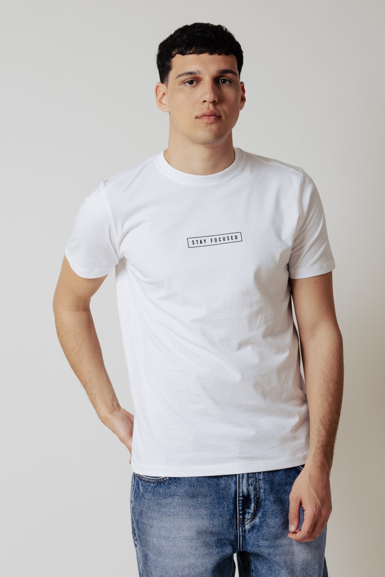 T-shirt focused|Colore:Bianco