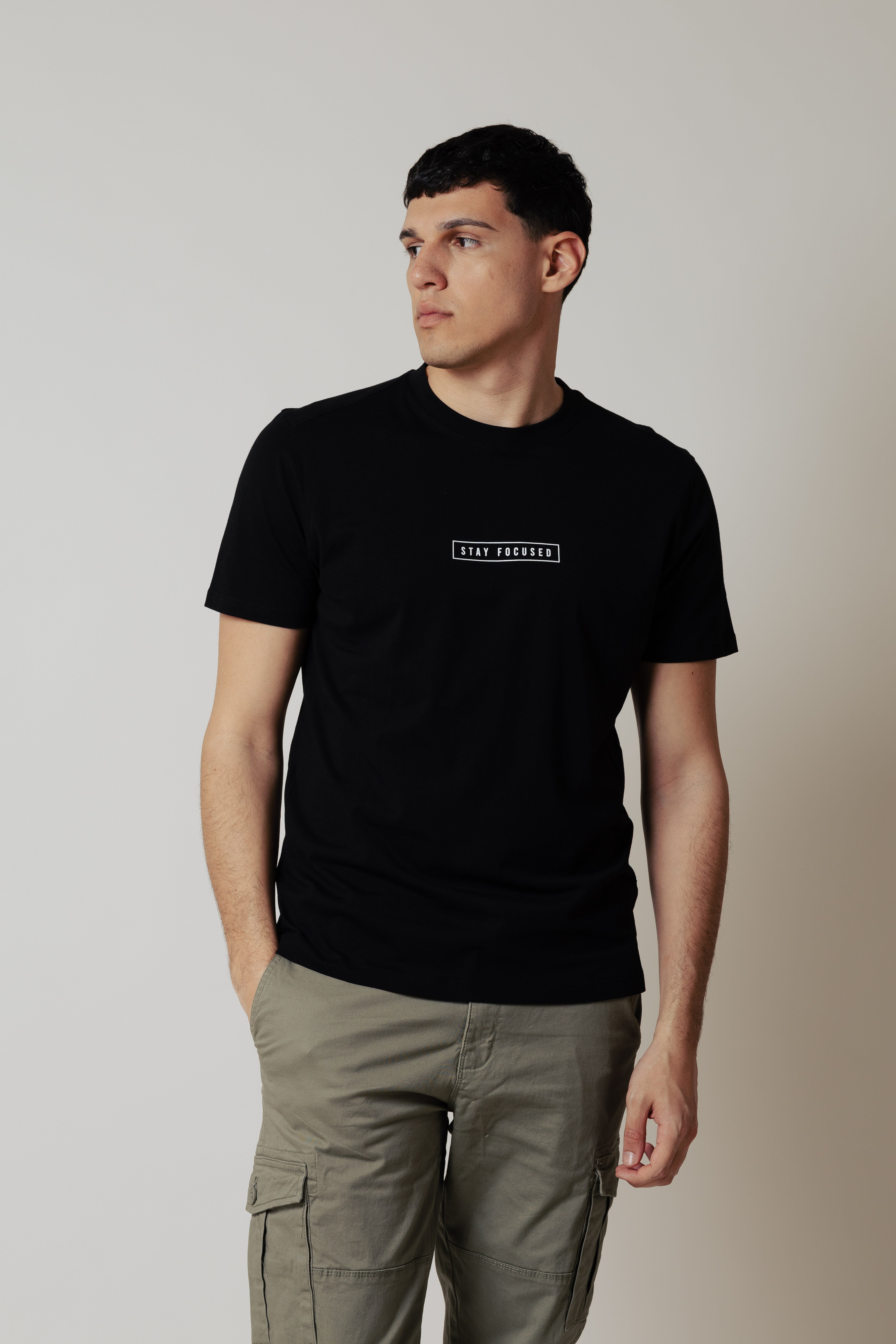 T-shirt focused|Colore:Nero
