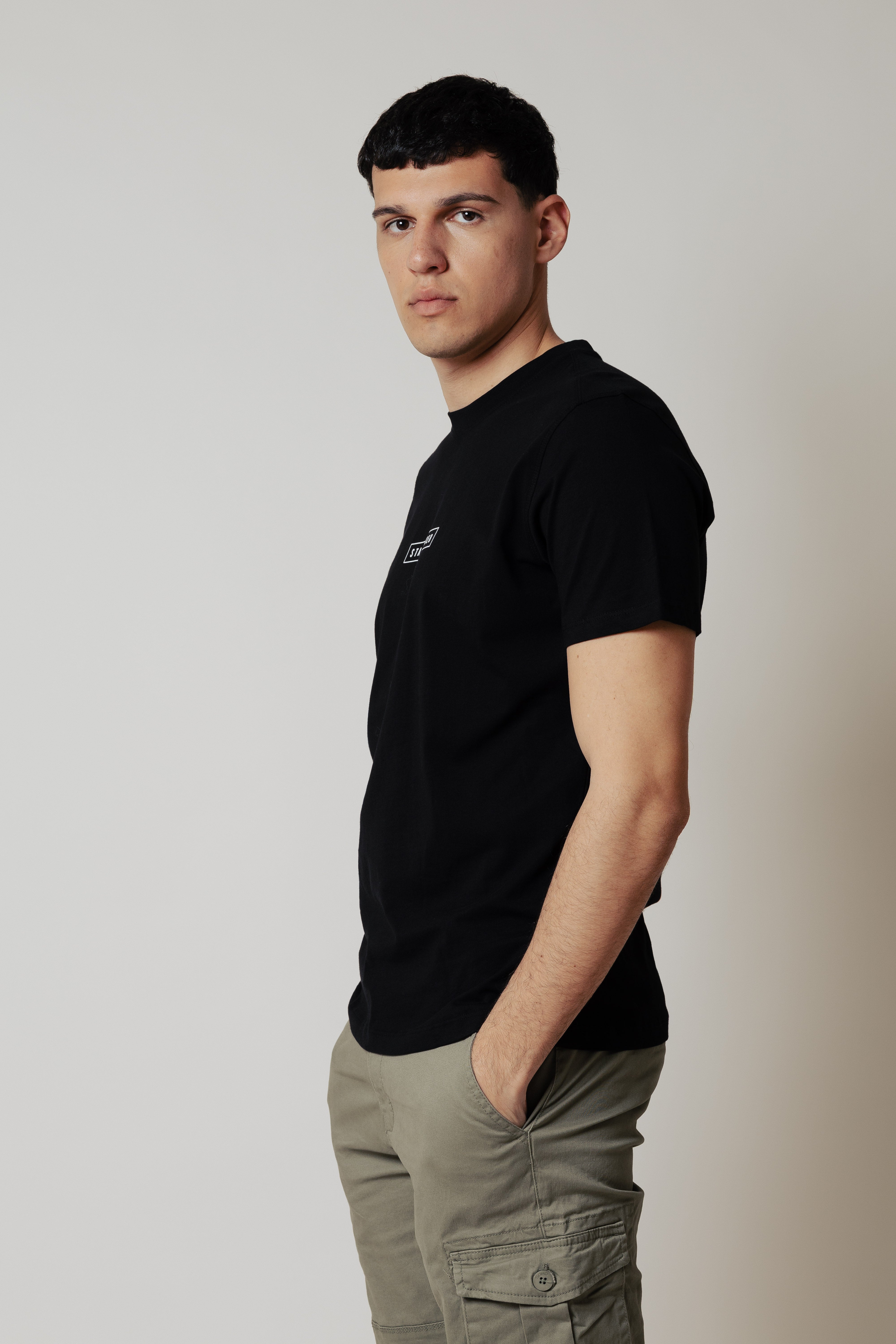 T-shirt focused|Colore:Nero