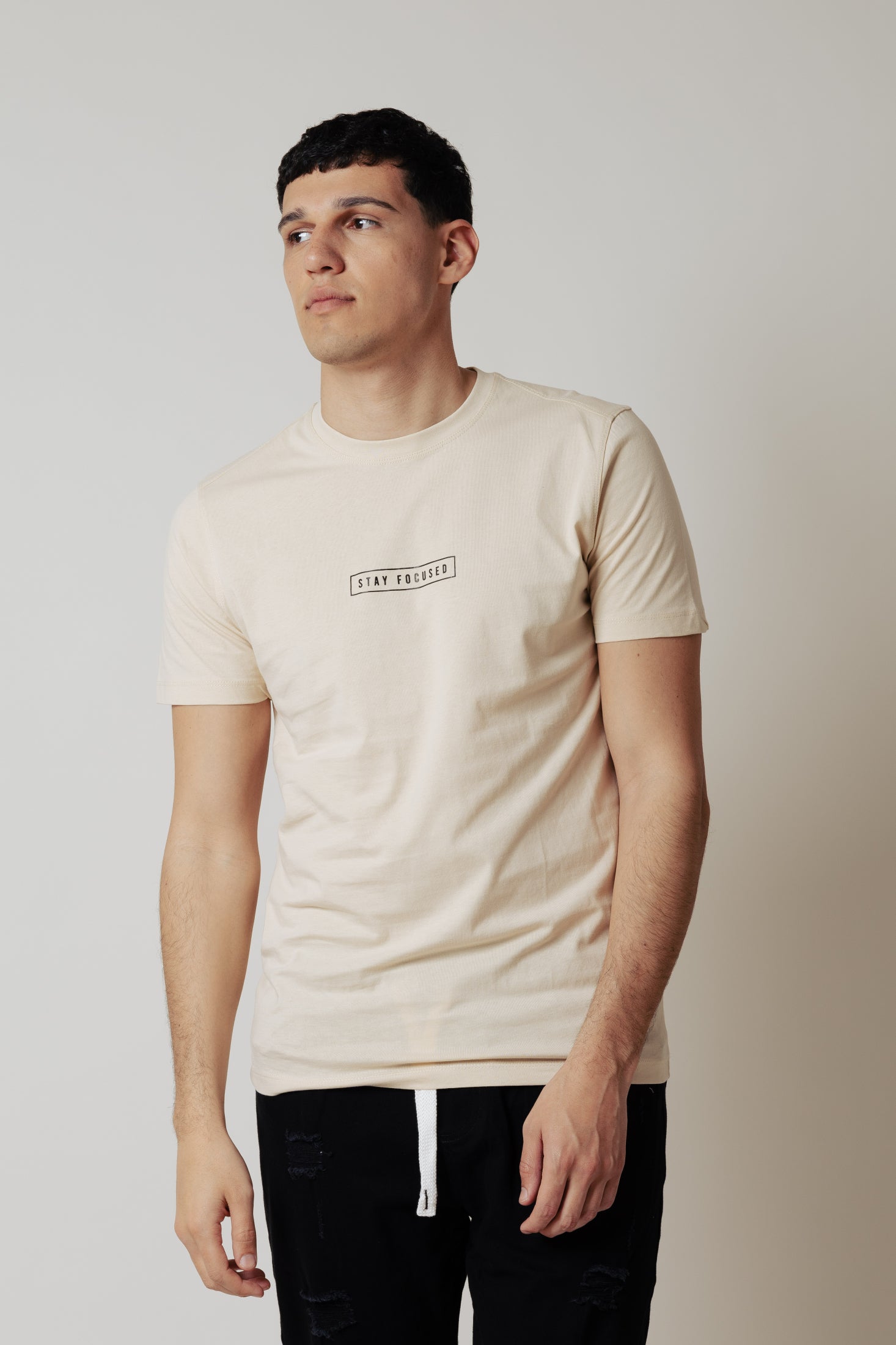 T-shirt focused|Colore:Beige