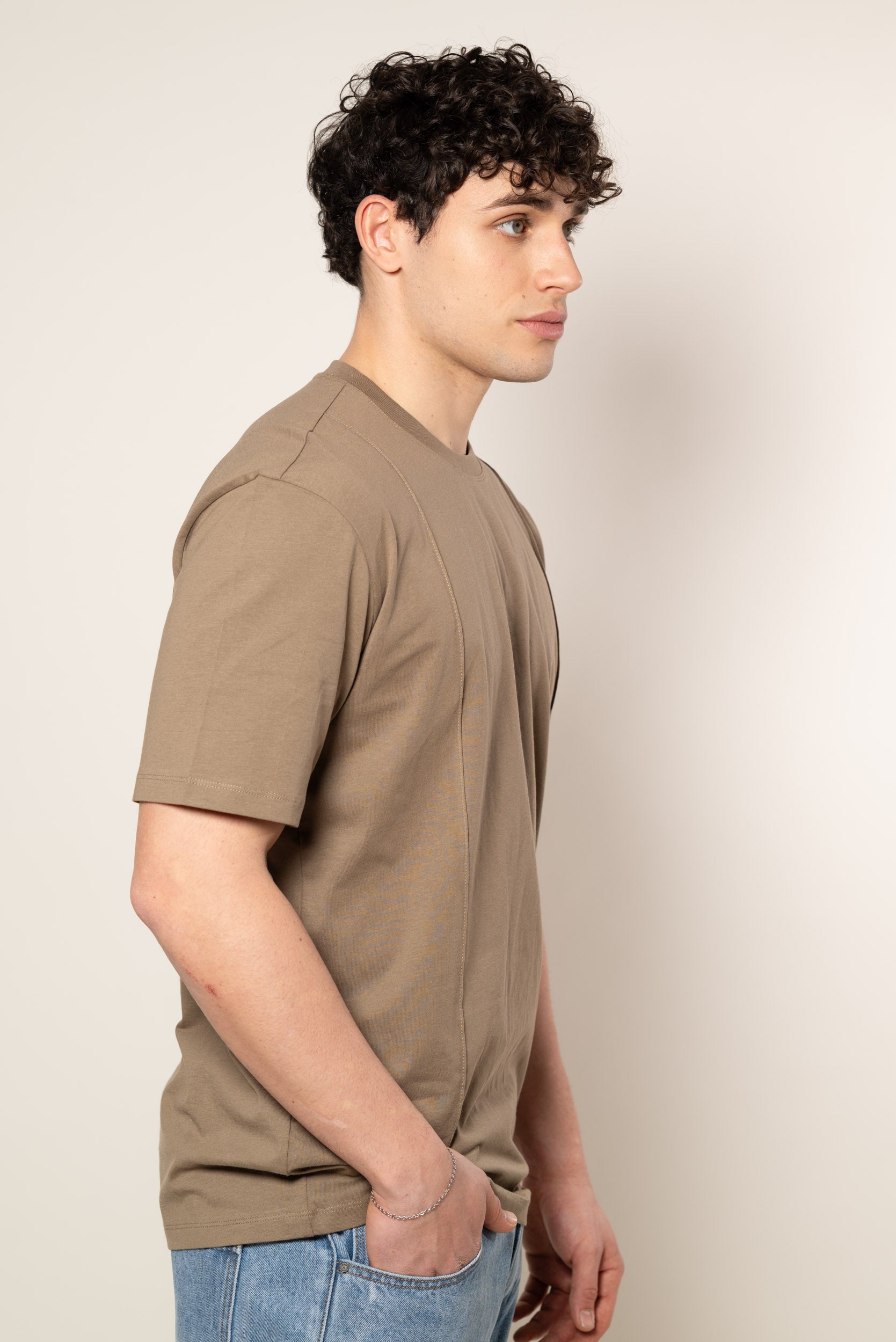 T-shirt Strutturata|Colore:Fango